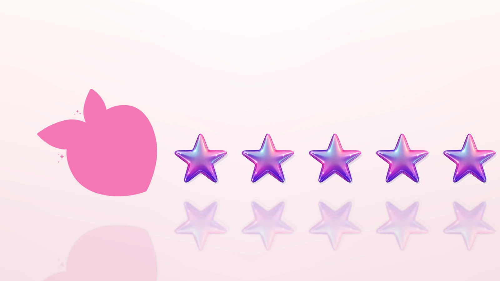 tsgabrielle reviews hero with five iridescent review stars