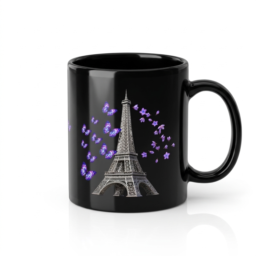 tsgabrielle® • Paris - La Tour Eiffel • Mug brillant • Noir • Céramique • 2 Tailles - Black - View 31