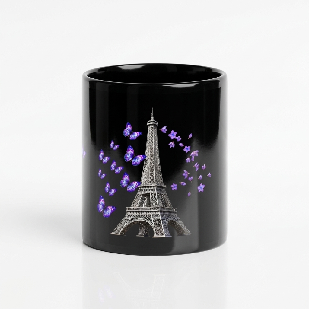 tsgabrielle® • Paris - La Tour Eiffel • Mug brillant • Noir • Céramique • 2 Tailles - Black - View 6
