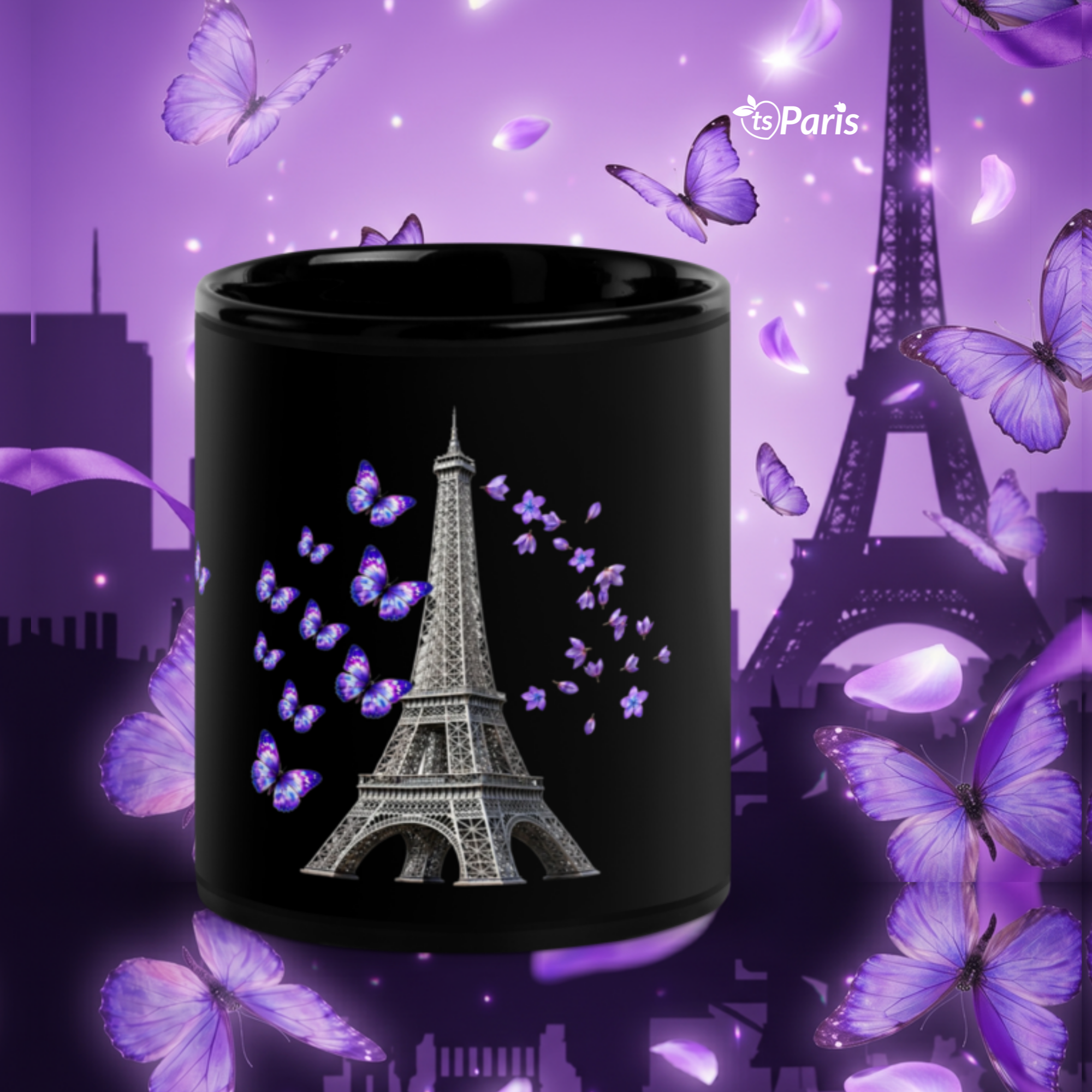 tsgabrielle® • Paris - La Tour Eiffel • Mug brillant • Noir • Céramique • 2 Tailles - Black - View 23