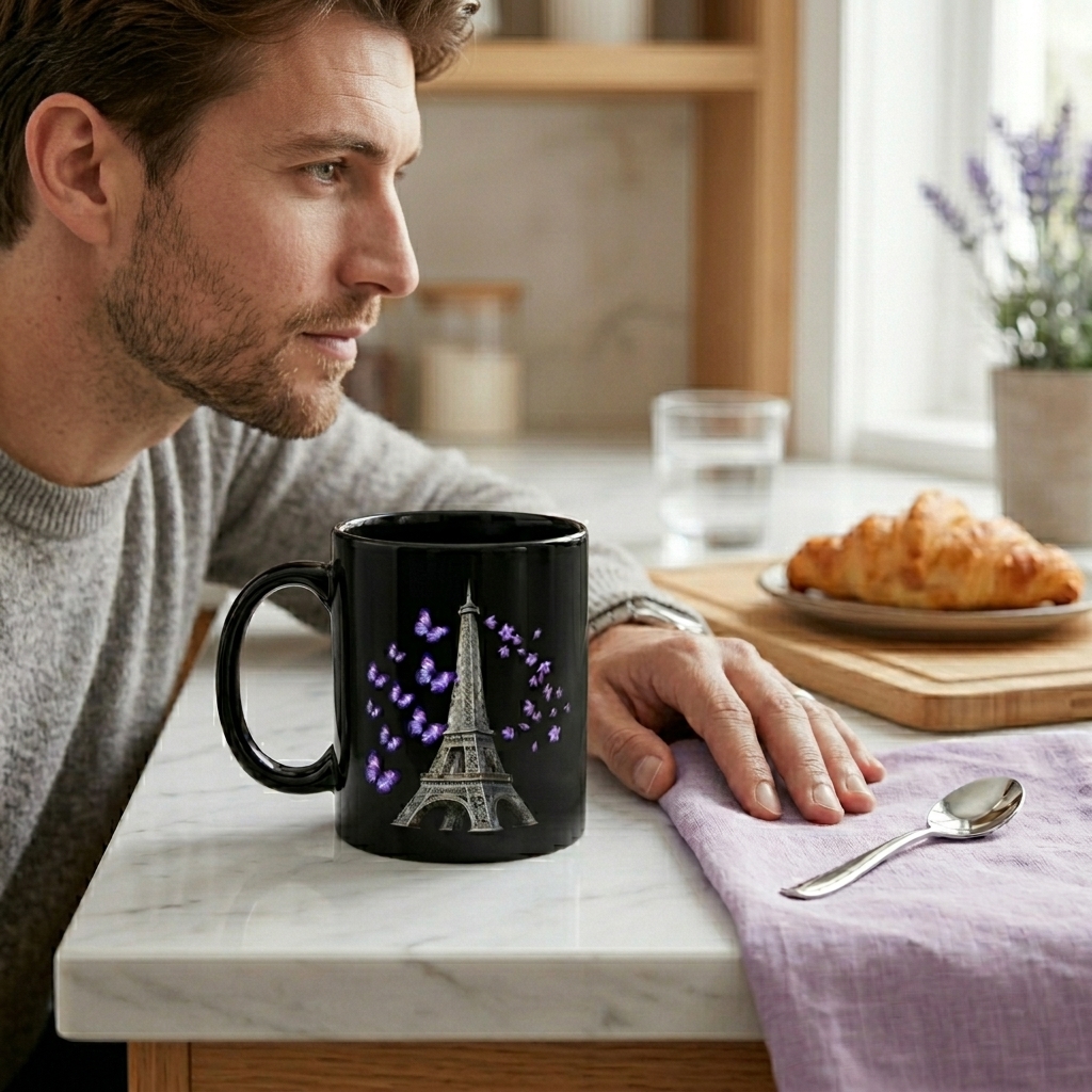 tsgabrielle® • Paris - La Tour Eiffel • Mug brillant • Noir • Céramique • 2 Tailles - Black - View 21