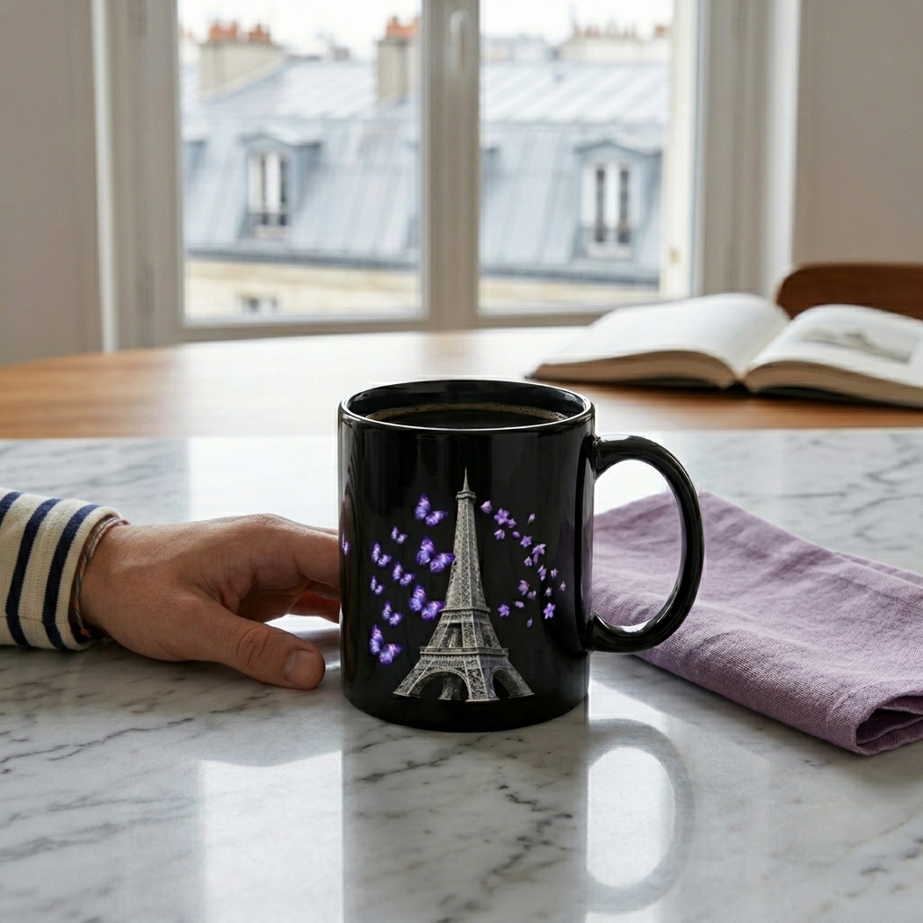 tsgabrielle® • Paris - La Tour Eiffel • Mug brillant • Noir • Céramique • 2 Tailles - Black - View 22