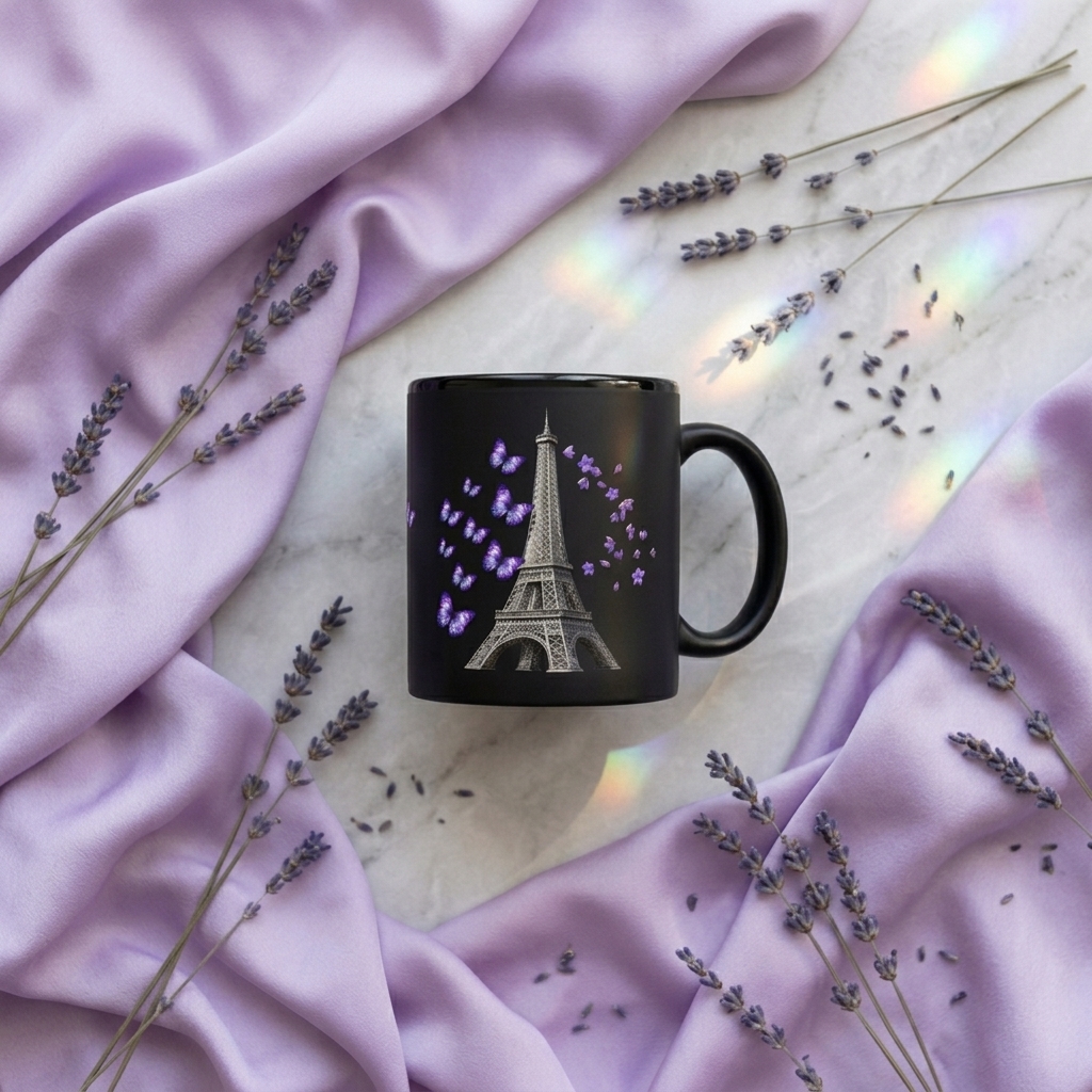 tsgabrielle® • Paris - La Tour Eiffel • Mug brillant • Noir • Céramique • 2 Tailles - Black - View 25