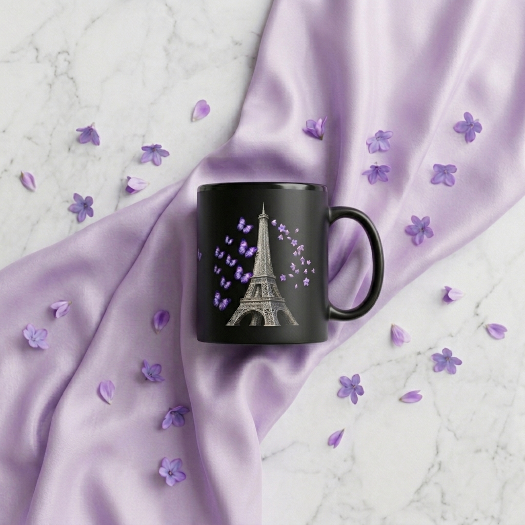 tsgabrielle® • Paris - La Tour Eiffel • Mug brillant • Noir • Céramique • 2 Tailles - Black - View 27
