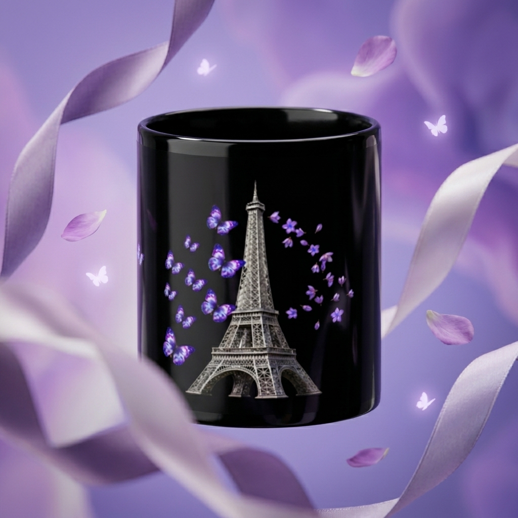 tsgabrielle® • Paris - La Tour Eiffel • Mug brillant • Noir • Céramique • 2 Tailles - View 7