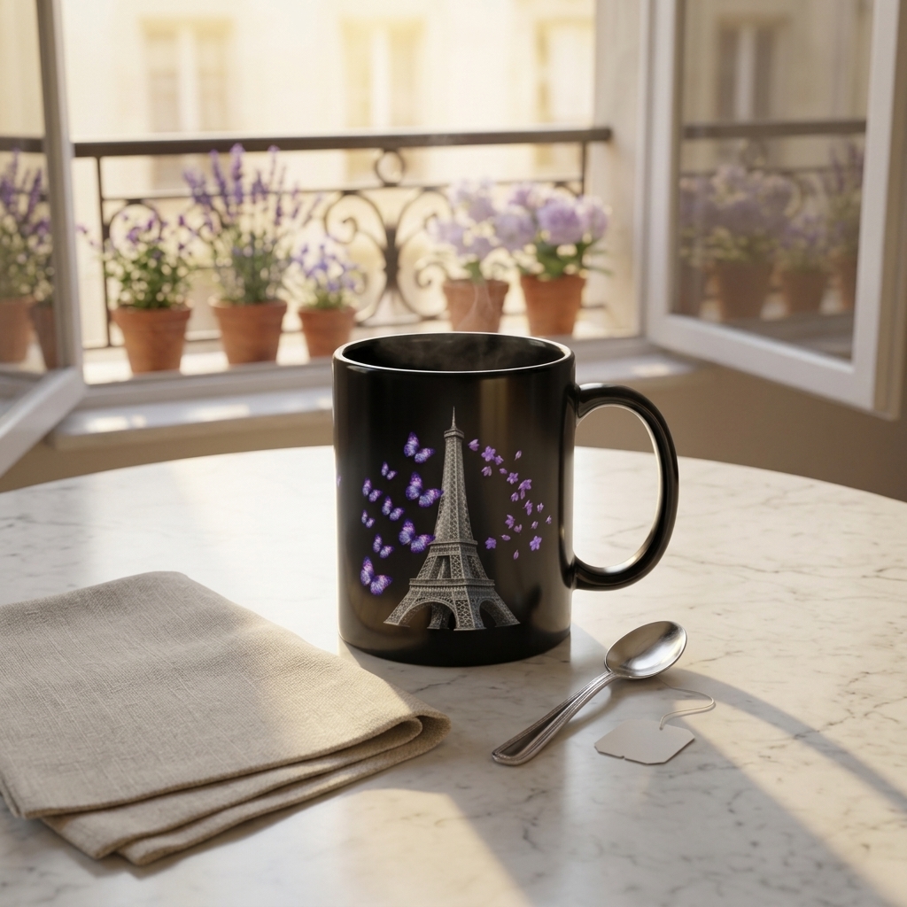 tsgabrielle® • Paris - La Tour Eiffel • Mug brillant • Noir • Céramique • 2 Tailles - View 11