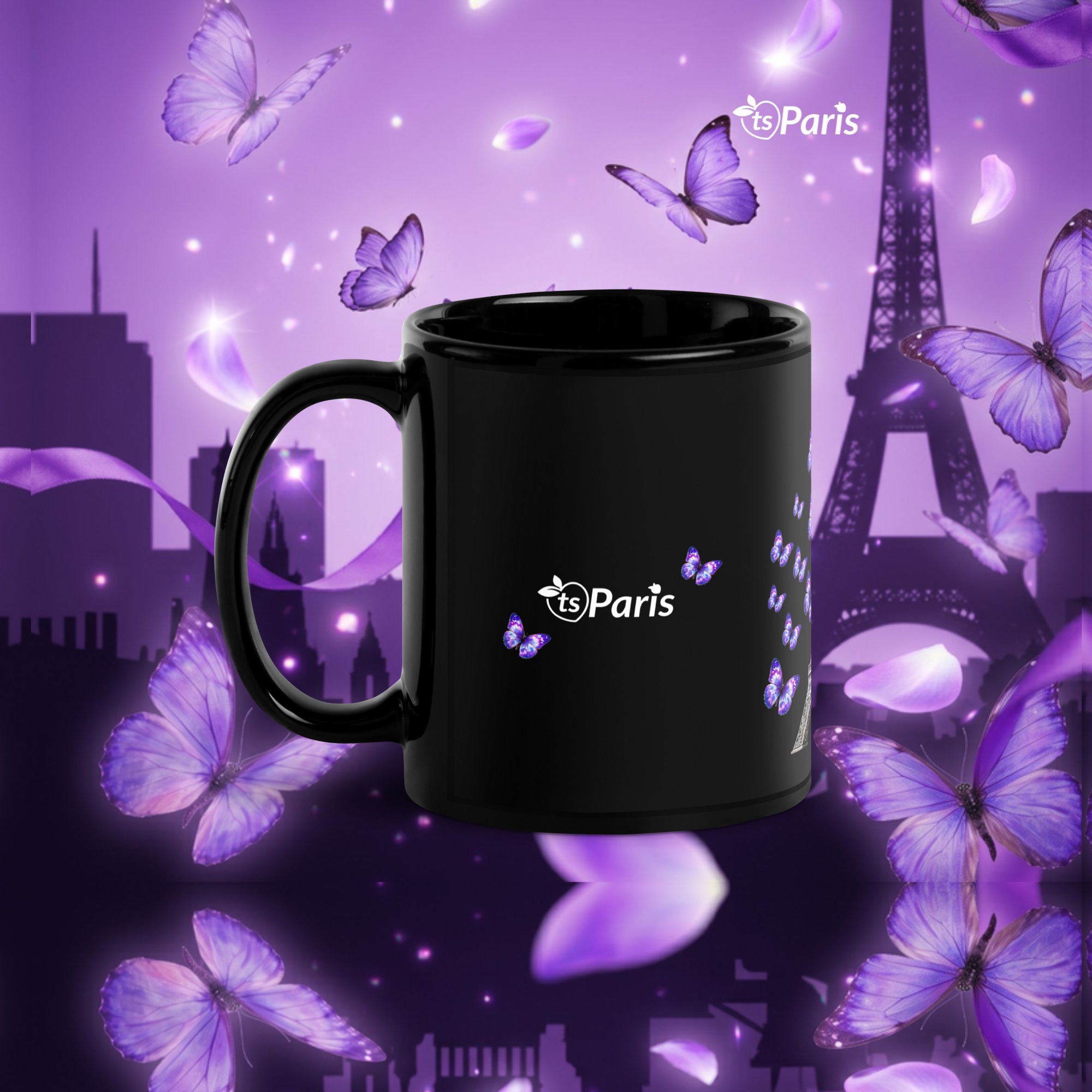 tsgabrielle® • Paris - La Tour Eiffel • Mug brillant • Noir • Céramique • 2 Tailles - Black - View 34