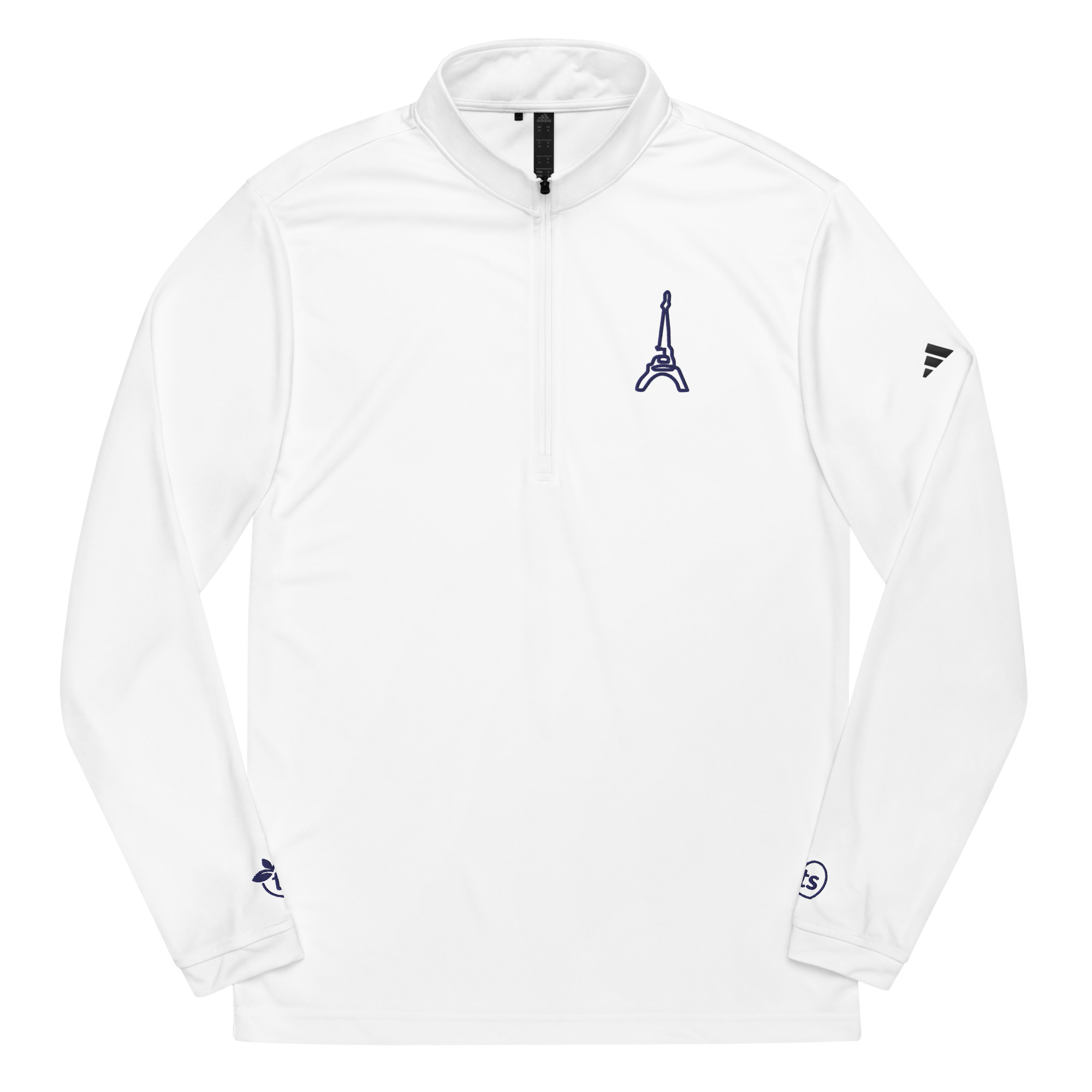 adidas® by tsgabrielle® • Heren • Parijs - De Eiffeltoren • Quarter Zip Pullover • Wit
