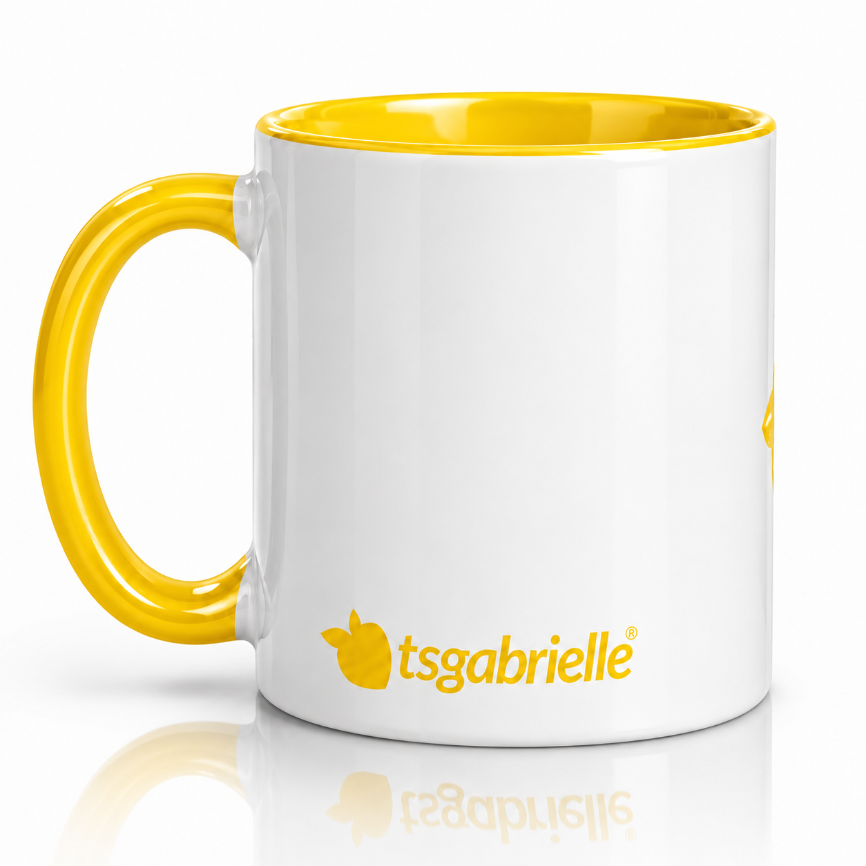 tsgabrielle® • White Mug with Color Inside • Yellow • 11 oz - Yellow - View 14