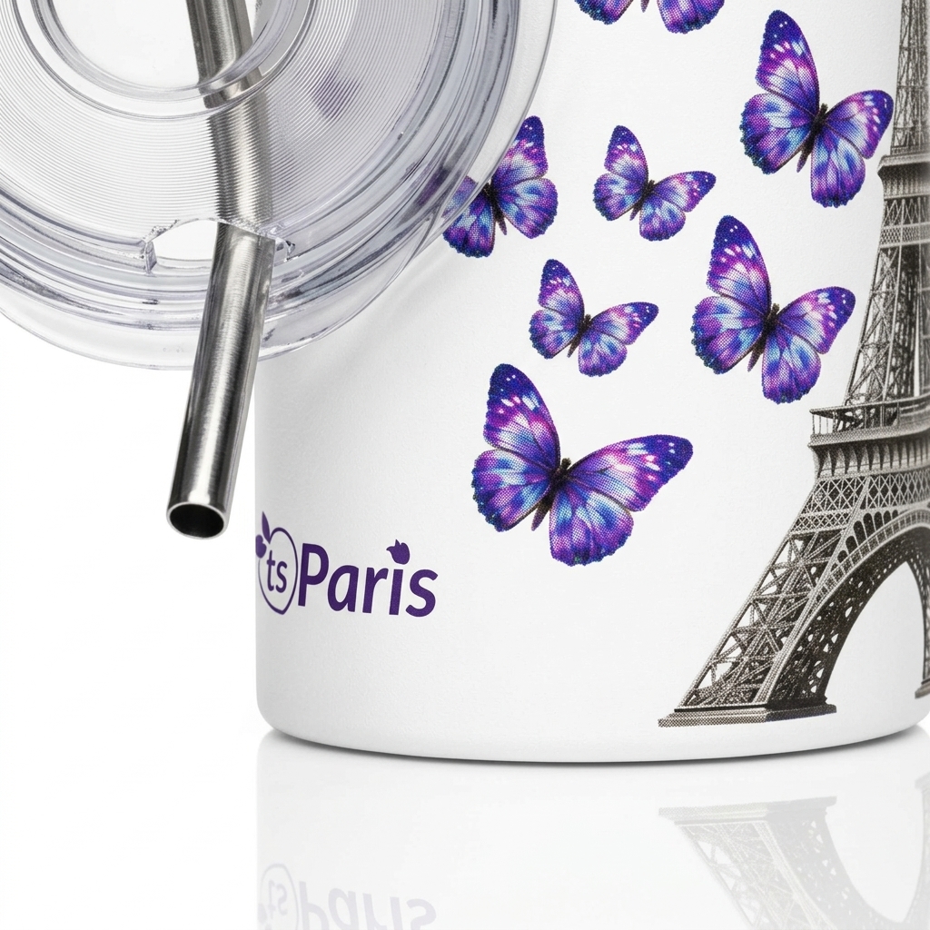 tsgabrielle® • Paris - La Tour Eiffel • Gobelet • Acier inoxydable • Blanc • 20 oz • Maison & Décoration - White - View 6