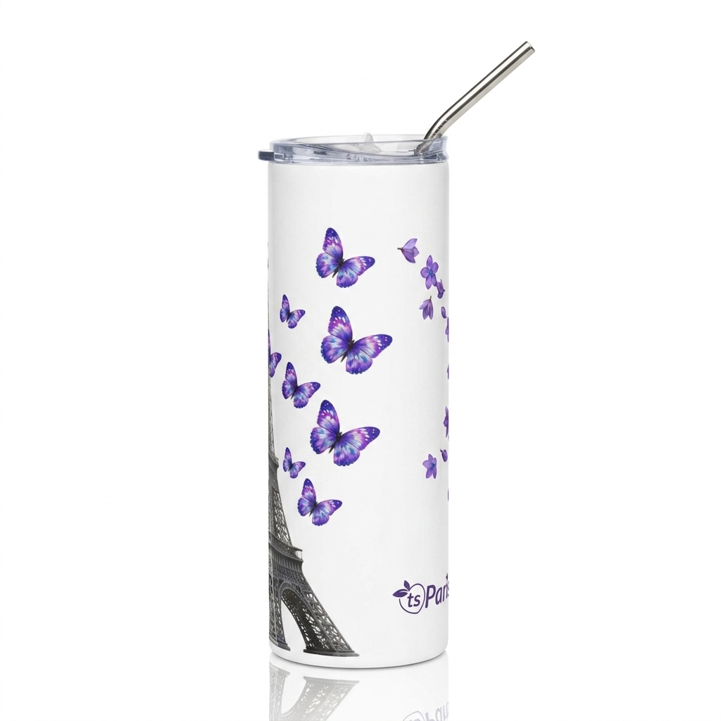 tsgabrielle® • Paris - La Tour Eiffel • Gobelet • Acier inoxydable • Blanc • 20 oz • Maison & Décoration - White - View 7