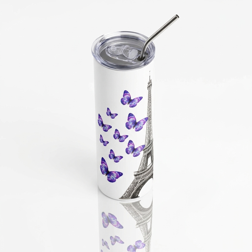 tsgabrielle® • Paris - La Tour Eiffel • Gobelet • Acier inoxydable • Blanc • 20 oz • Maison & Décoration - White - View 8
