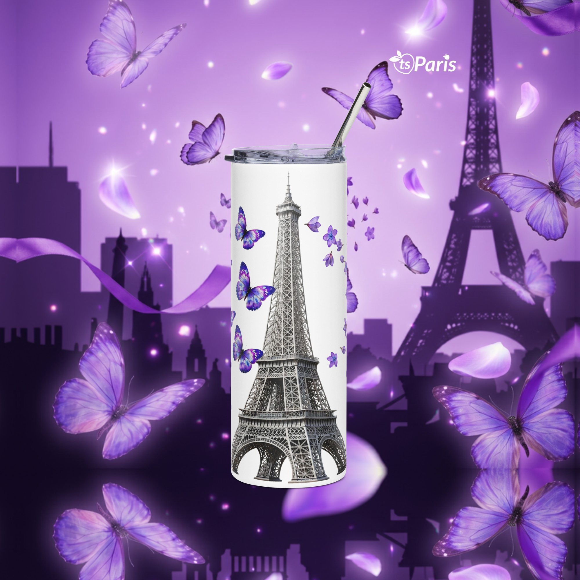 tsgabrielle® • Paris - La Tour Eiffel • Gobelet • Acier inoxydable • Blanc • 20 oz • Maison & Décoration - White - View 11