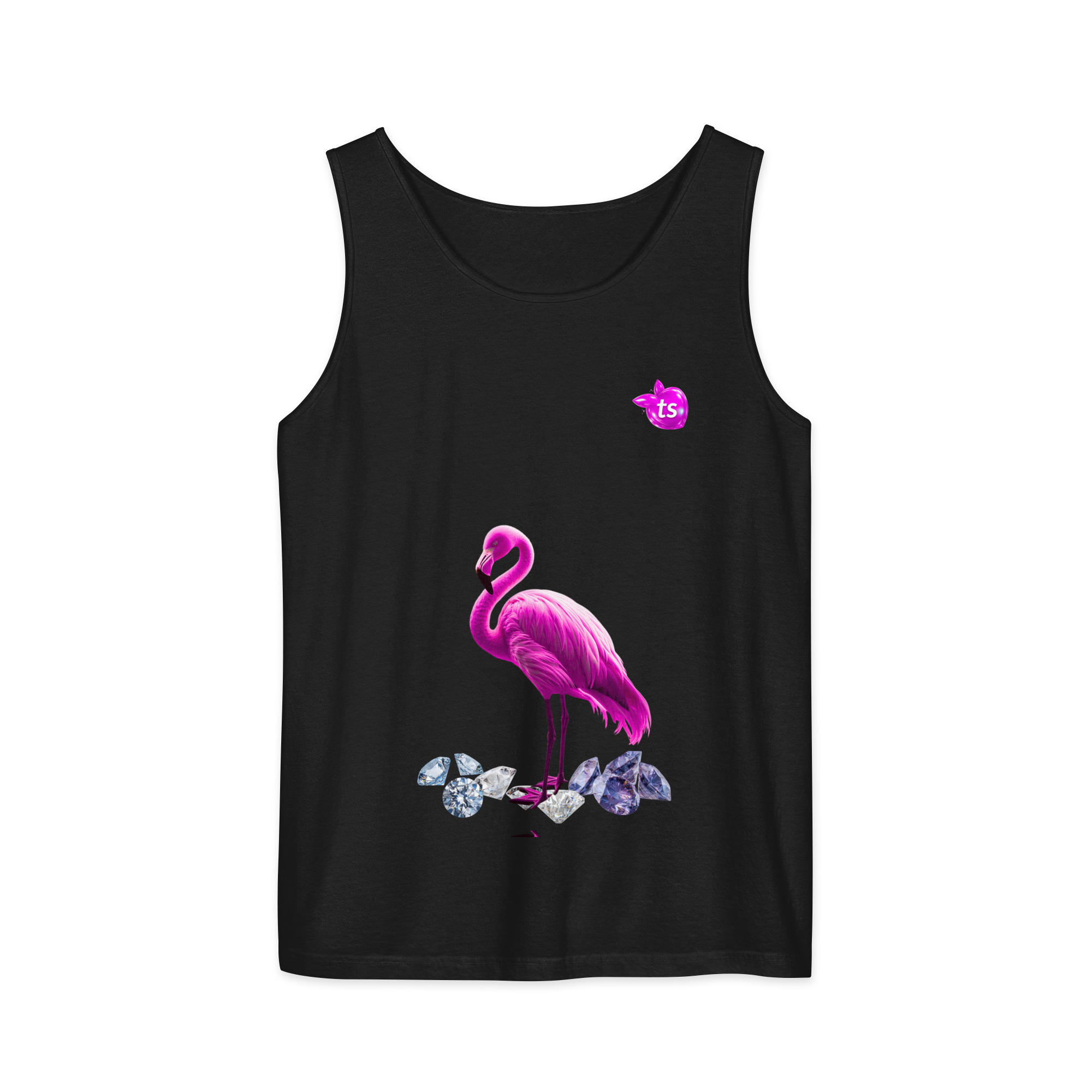 tsgabrielle® • Voor Haar • Flamant Rose • Garment-Dyed Tank Top • Zwart