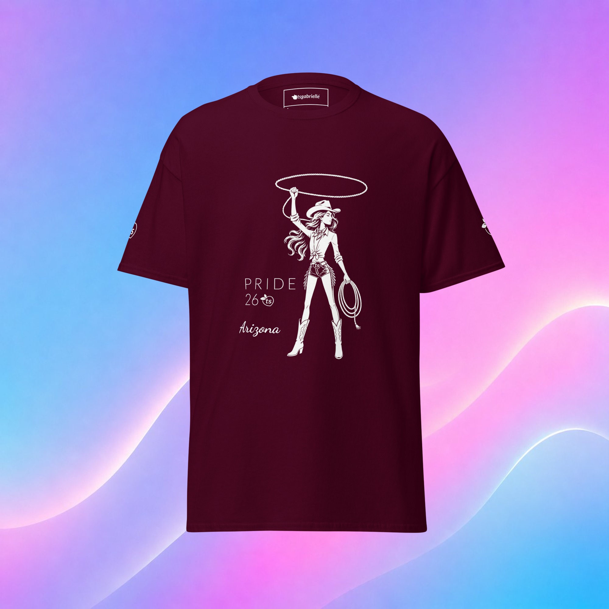 tsgabrielle® • Sélection Masculine • Pride 26 - Arizona • T-shirt Classique • 14 Couleurs - Maroon - View 15