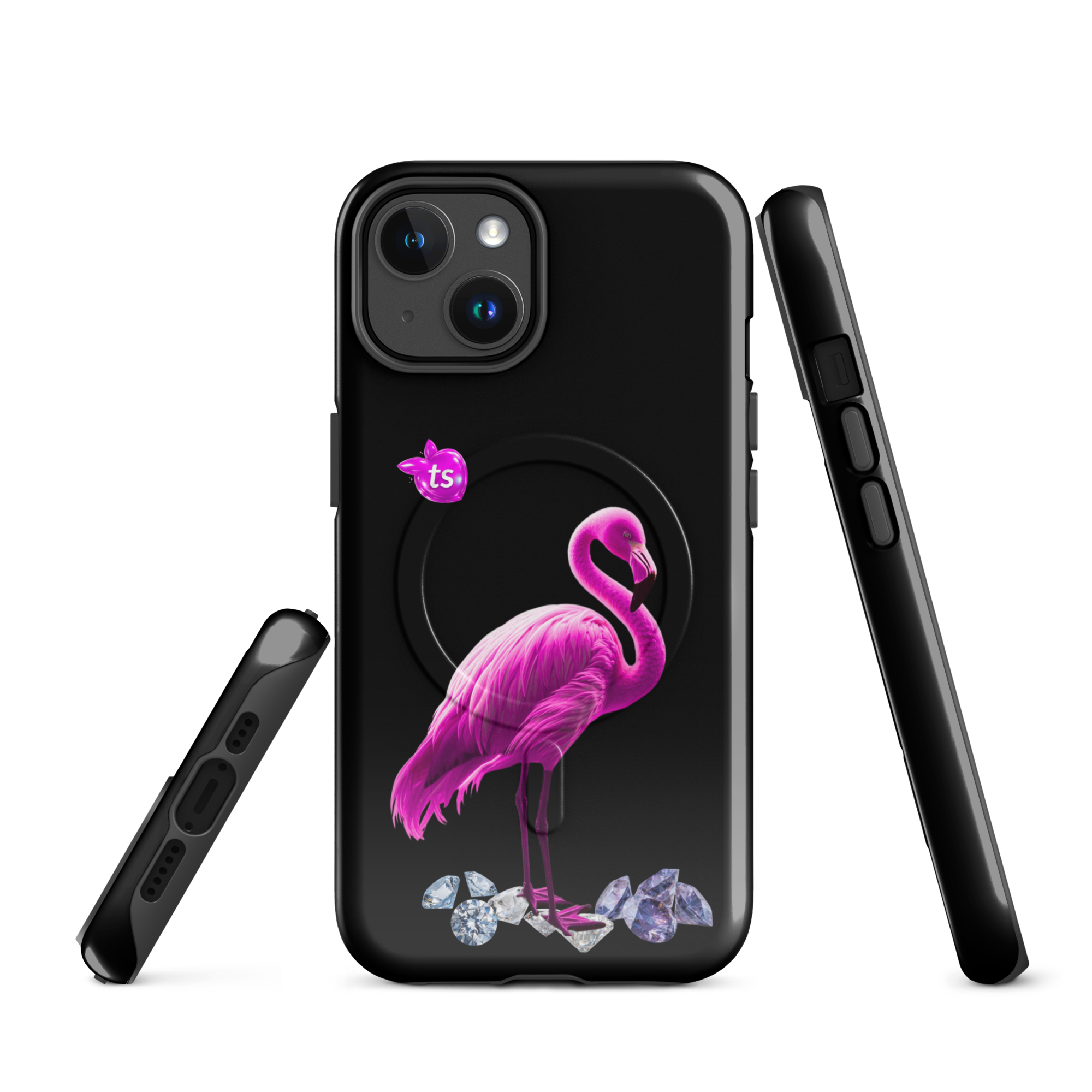 tsgabrielle® • Flamant Rose • Tough Case Compatible with iPhone® • MagSafe® • Latest Models