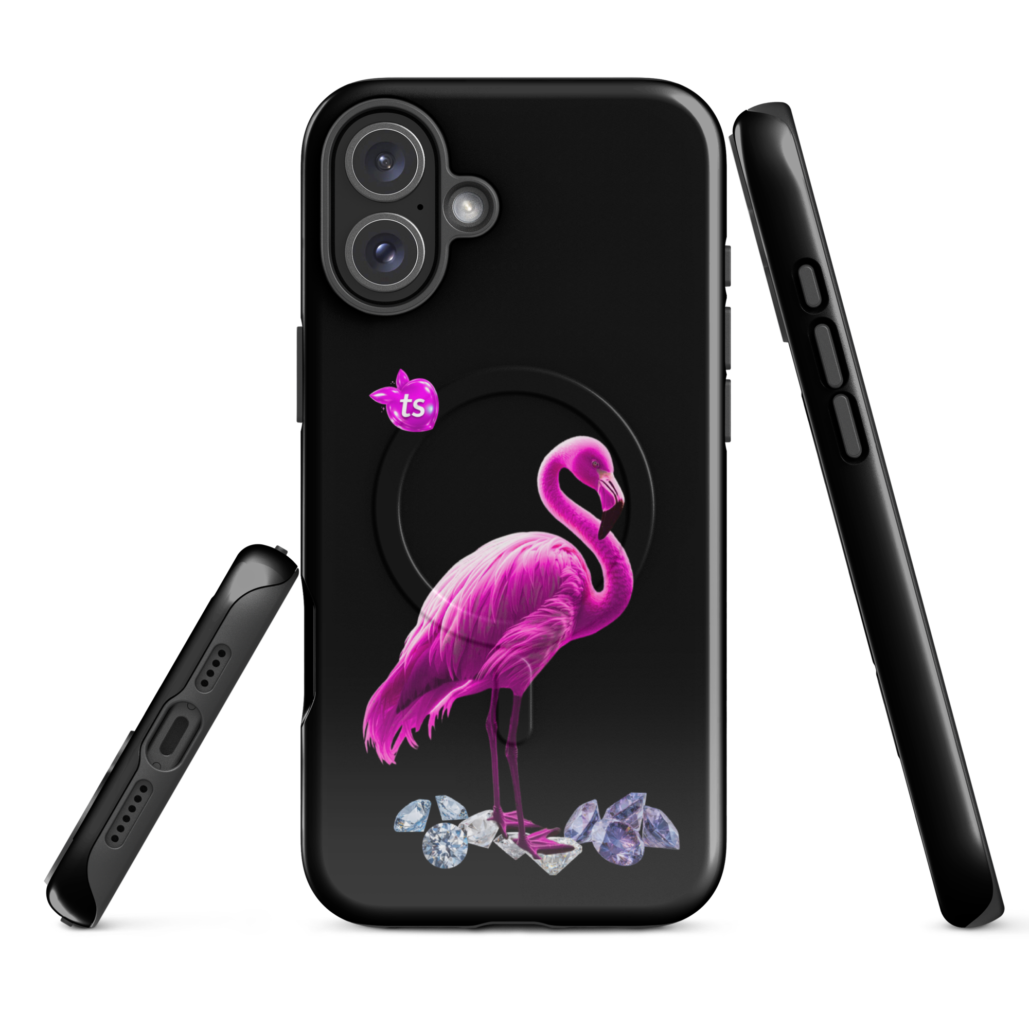 tsgabrielle® • Flamant Rose • Tough Case Compatible with iPhone® • MagSafe® • Latest Models