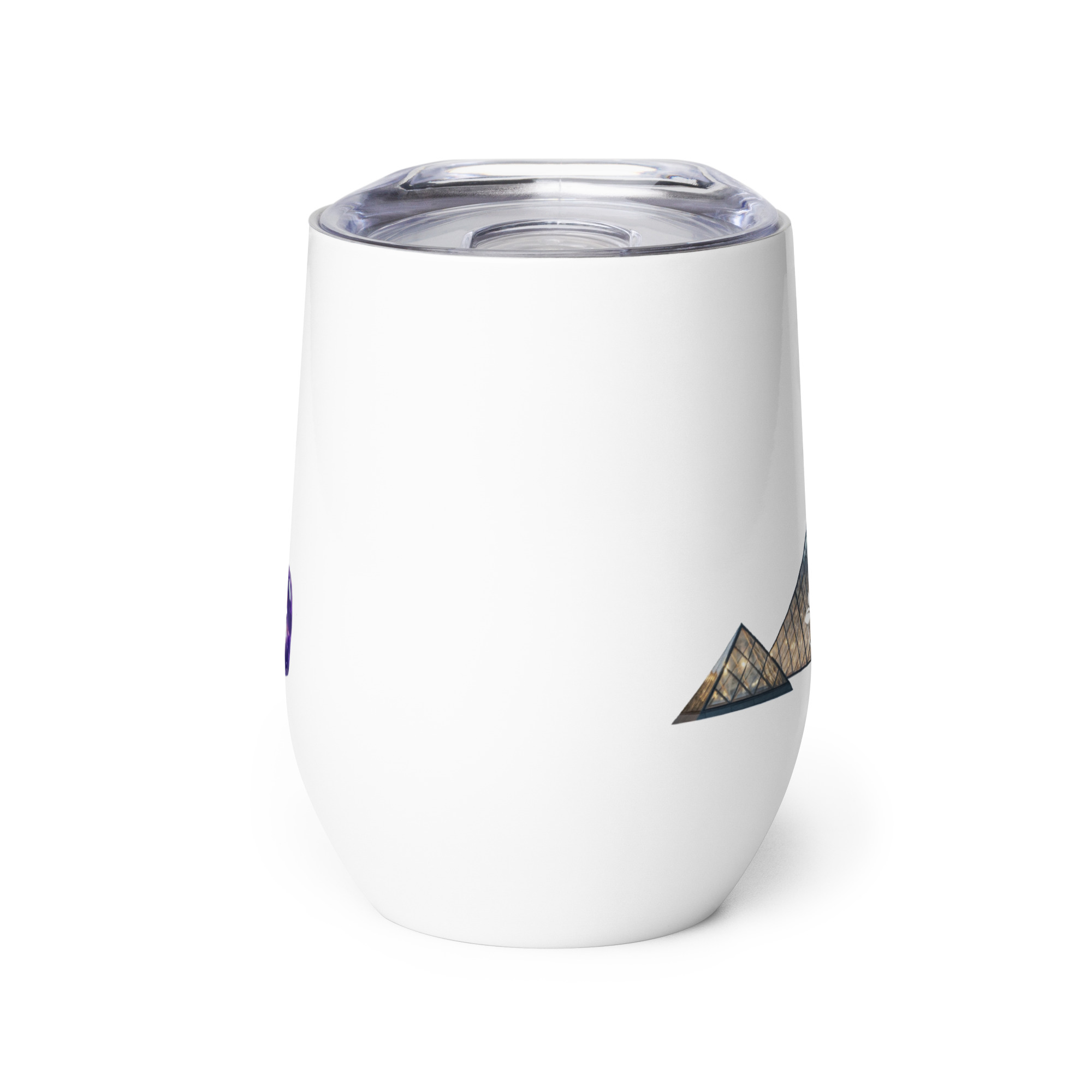 tsgabrielle® • Parijs – De Louvre-Piramide • Wine Tumbler • 12 oz
