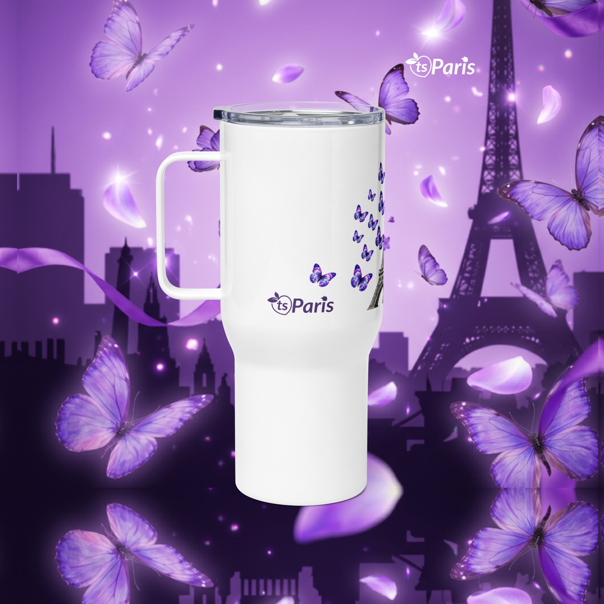 tsgabrielle® • Parijs - De Eiffeltoren • Mok Met Henkel • 2 Maten - White - View 12