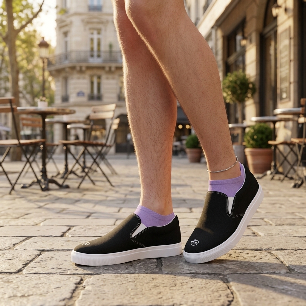 tsgabrielle® • Pour Lui • Chaussures en toile à enfiler • Noir - View 6