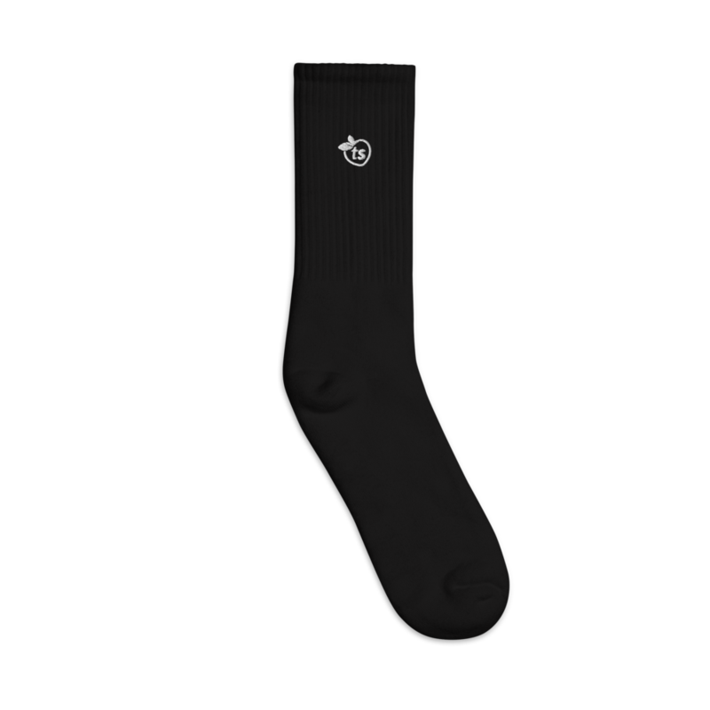 tsgabrielle® • Pour Lui • Chaussettes brodées • Noir