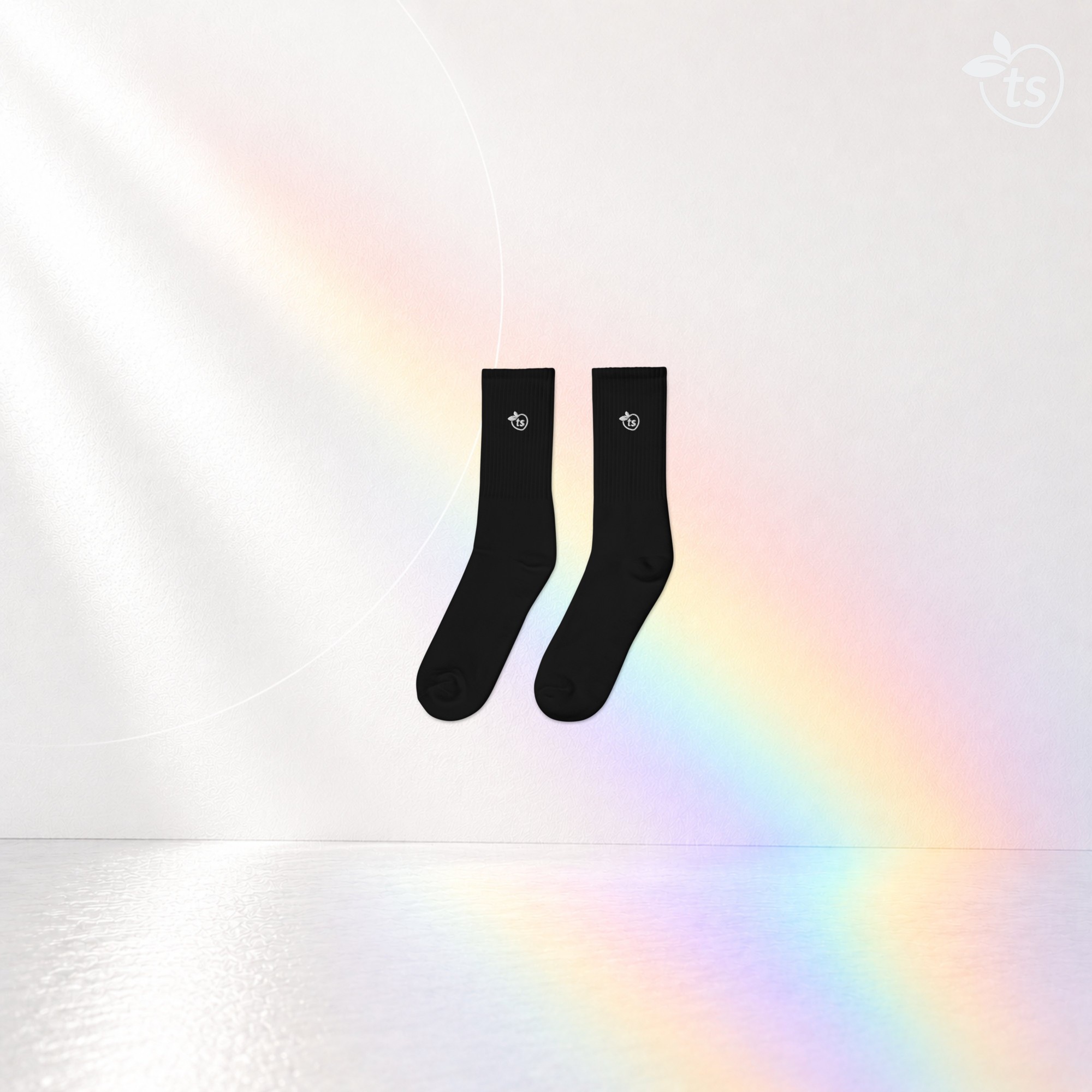 tsgabrielle® • Pour Lui • Chaussettes brodées • Noir