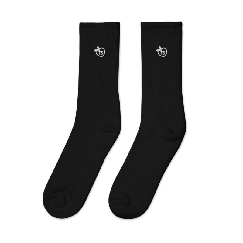 tsgabrielle® • Pour Lui • Chaussettes brodées • Noir