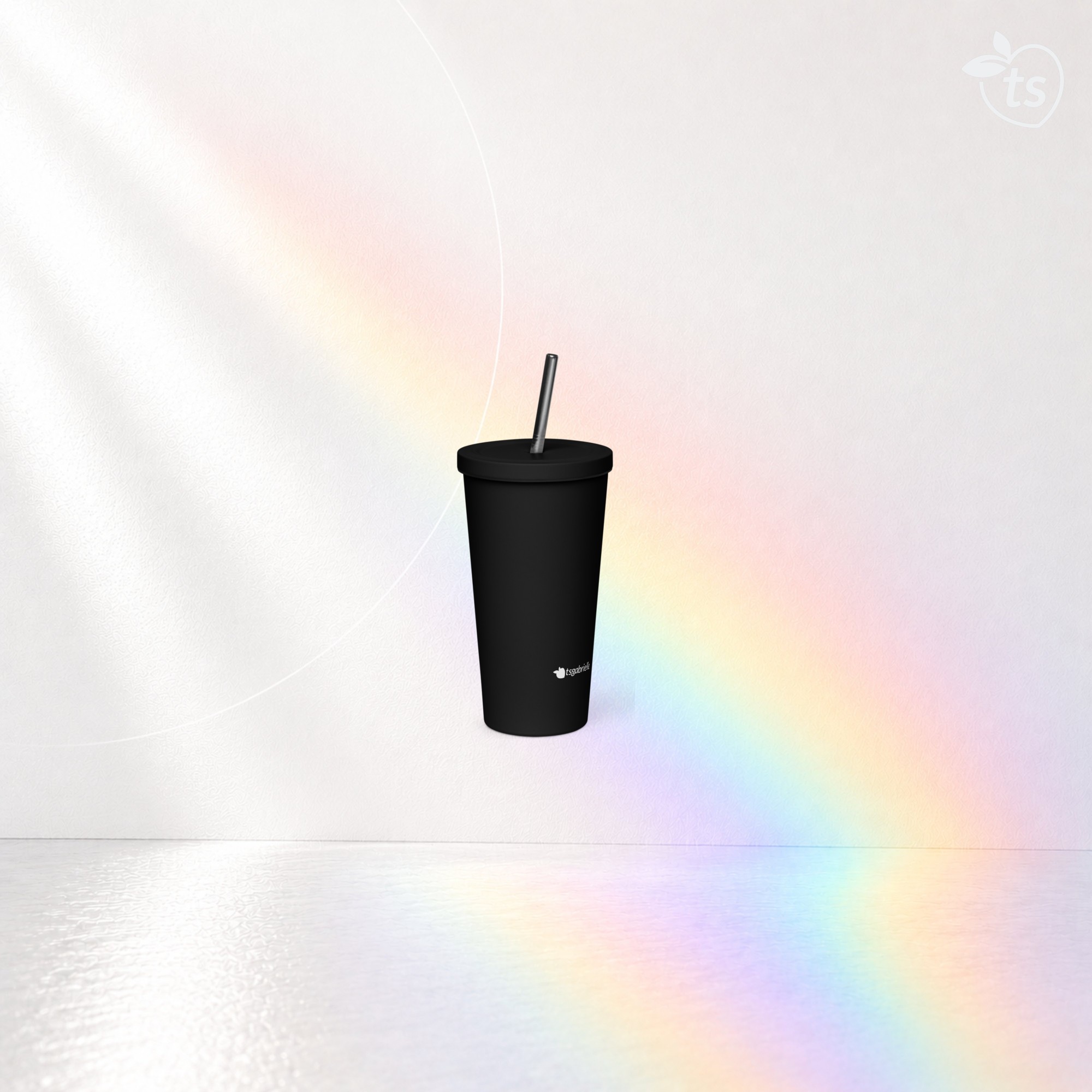 tsgabrielle® • Tumbler • Roestvrij staal • Zwart • 591 ml