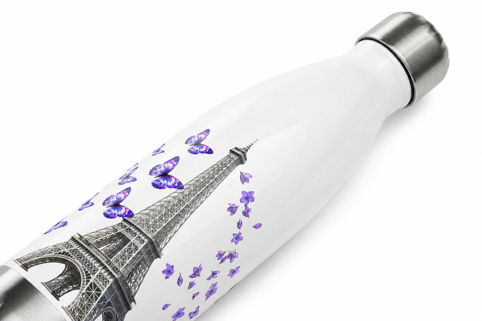 tsgabrielle® • Parijs - De Eiffeltoren • Waterfles • Wit • Roestvrij Staal • 17 oz - View 11