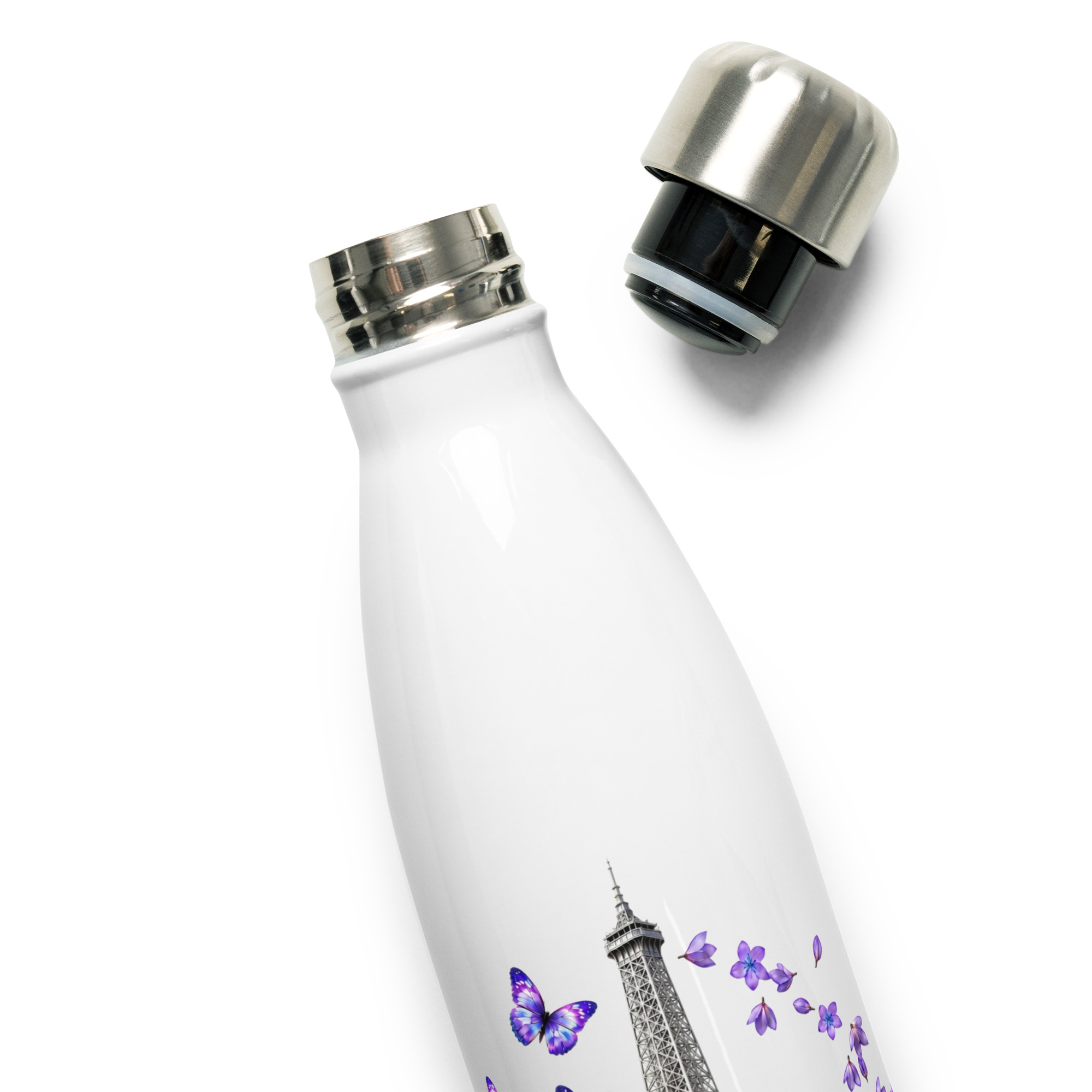 tsgabrielle® • Parijs - De Eiffeltoren • Waterfles • Wit • Roestvrij Staal • 17 oz - View 6