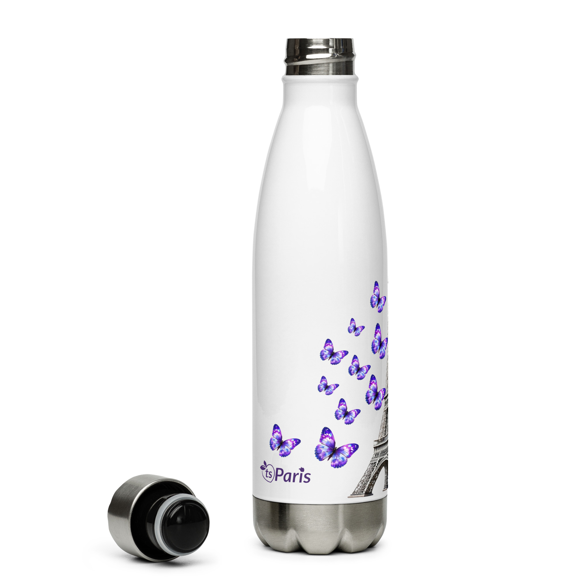 tsgabrielle® • Parijs - De Eiffeltoren • Waterfles • Wit • Roestvrij Staal • 17 oz - View 10
