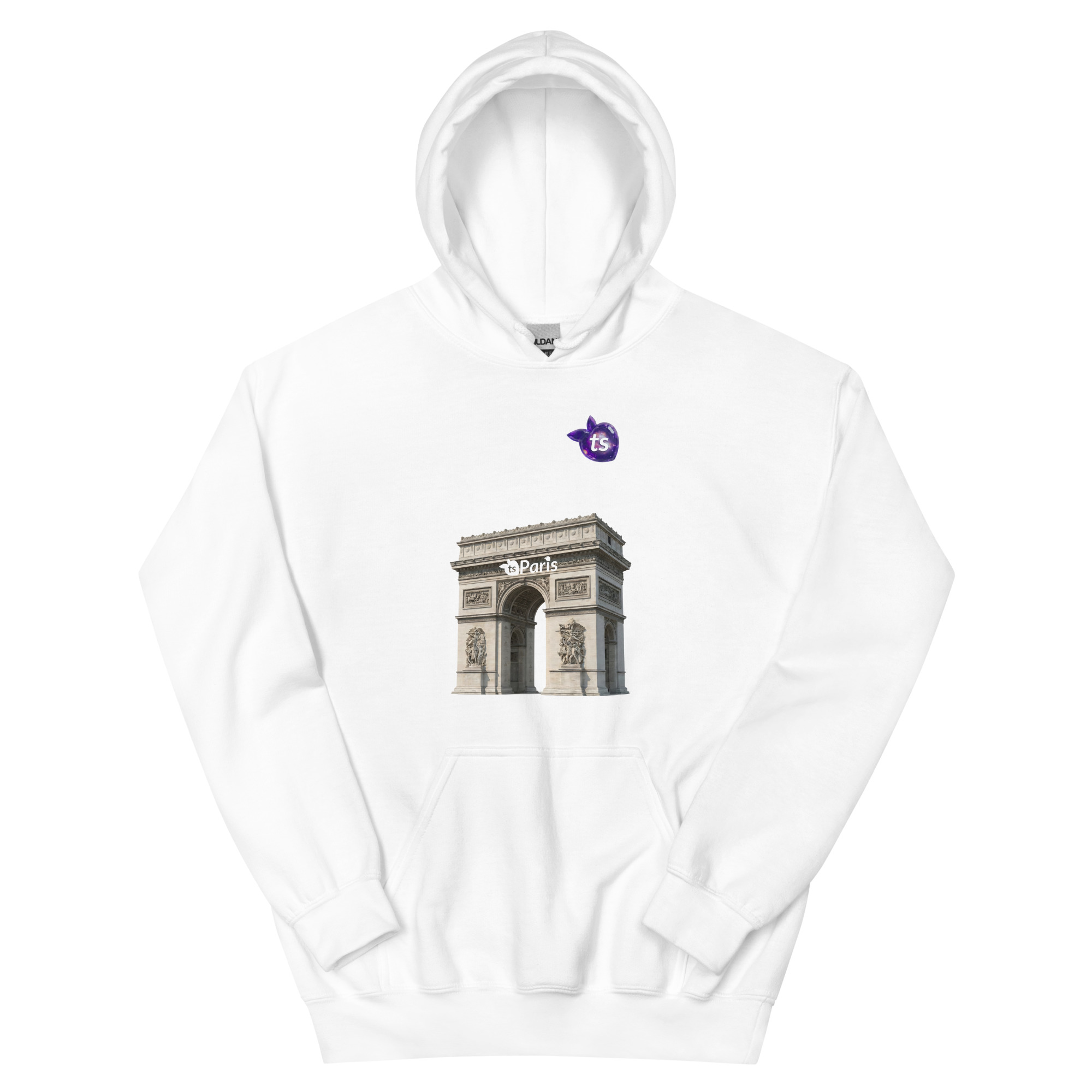 tsgabrielle® • Voor Hem • Parijs - Arc de Triomphe • Hoodie • Wit