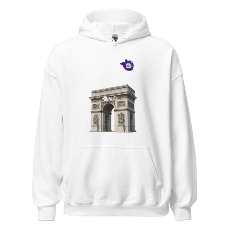 tsgabrielle® • Pour Lui • Paris - Arc de Triomphe • Sweat à capuche • Blanc
