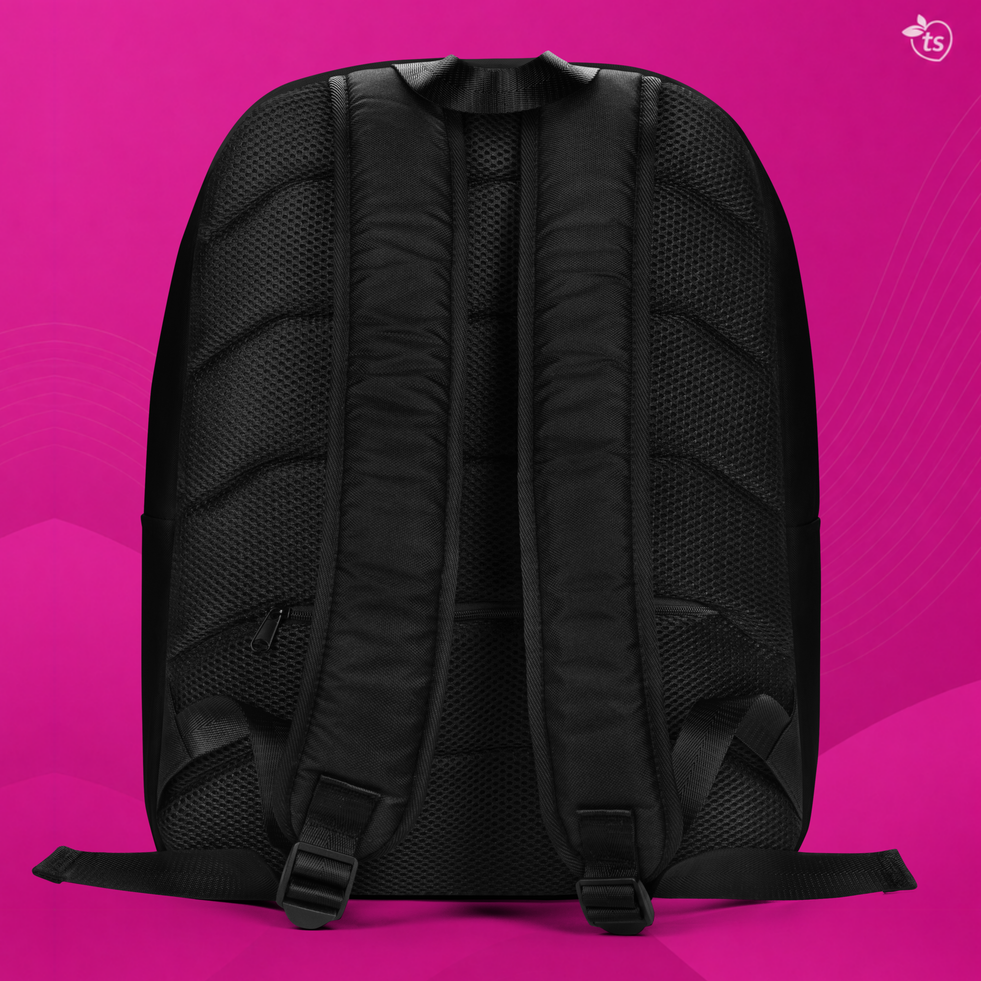 tsgabrielle® • Flamant Roze • Minimalistische Rugzak • Zwart - View 7
