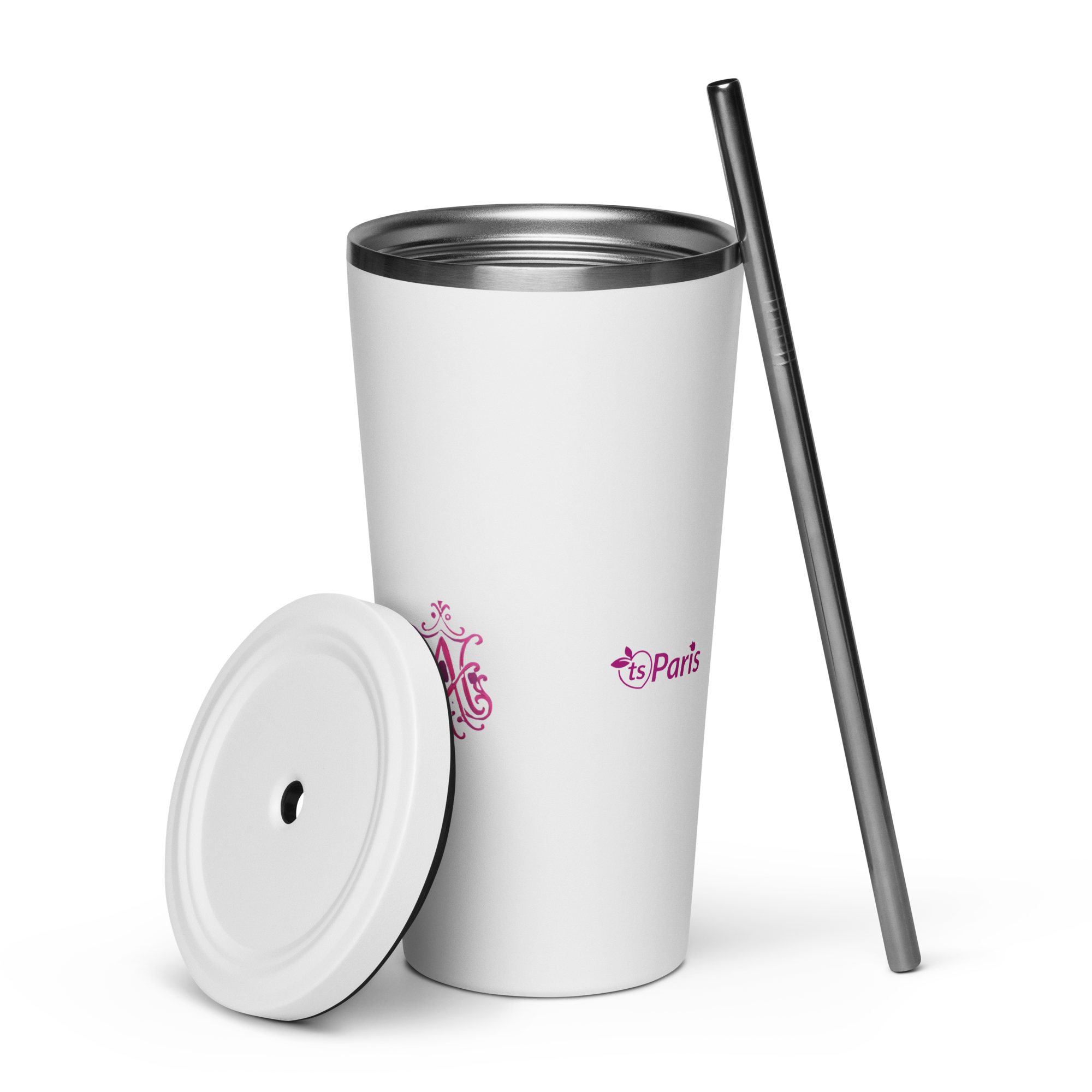 tsgabrielle® • Parijs - Marie Antoinette • Tumbler • Roestvrij staal • Wit • 20 oz - View 6