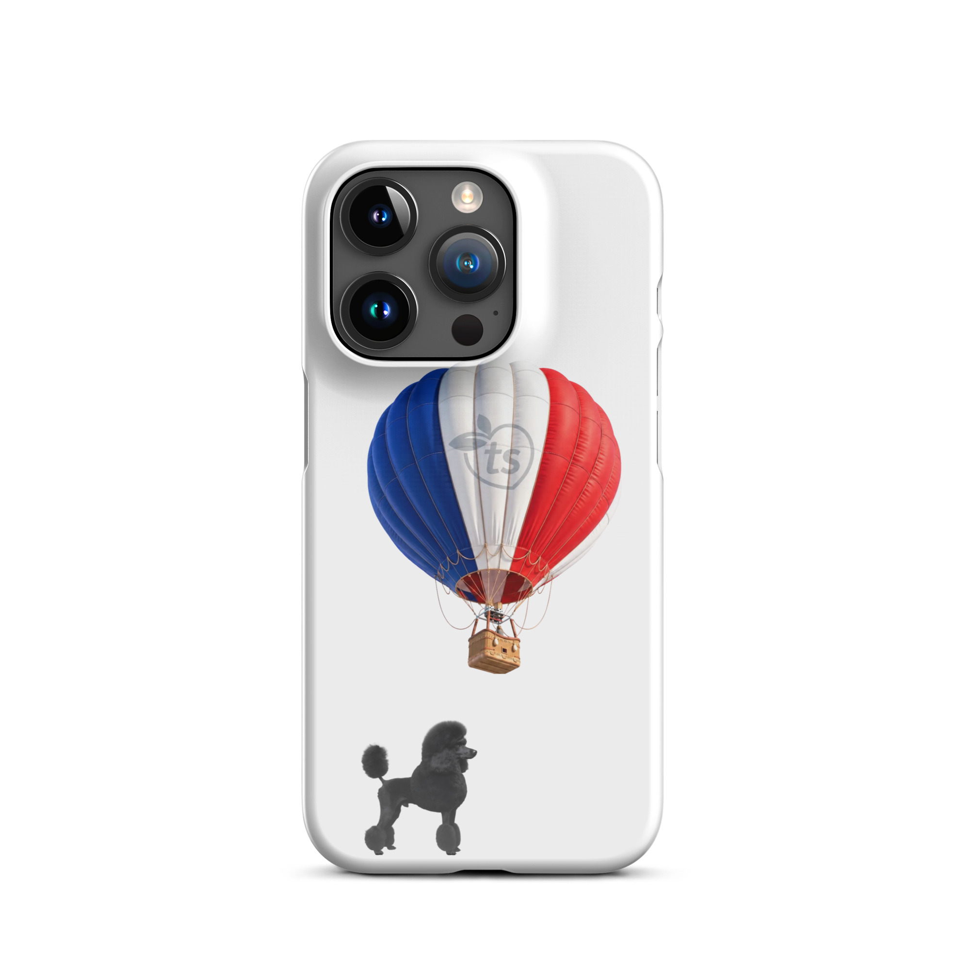tsgabrielle® • Parijs - Le Chien • Snap Case Compatibel met iPhone® • Wit • Nieuwste Modellen