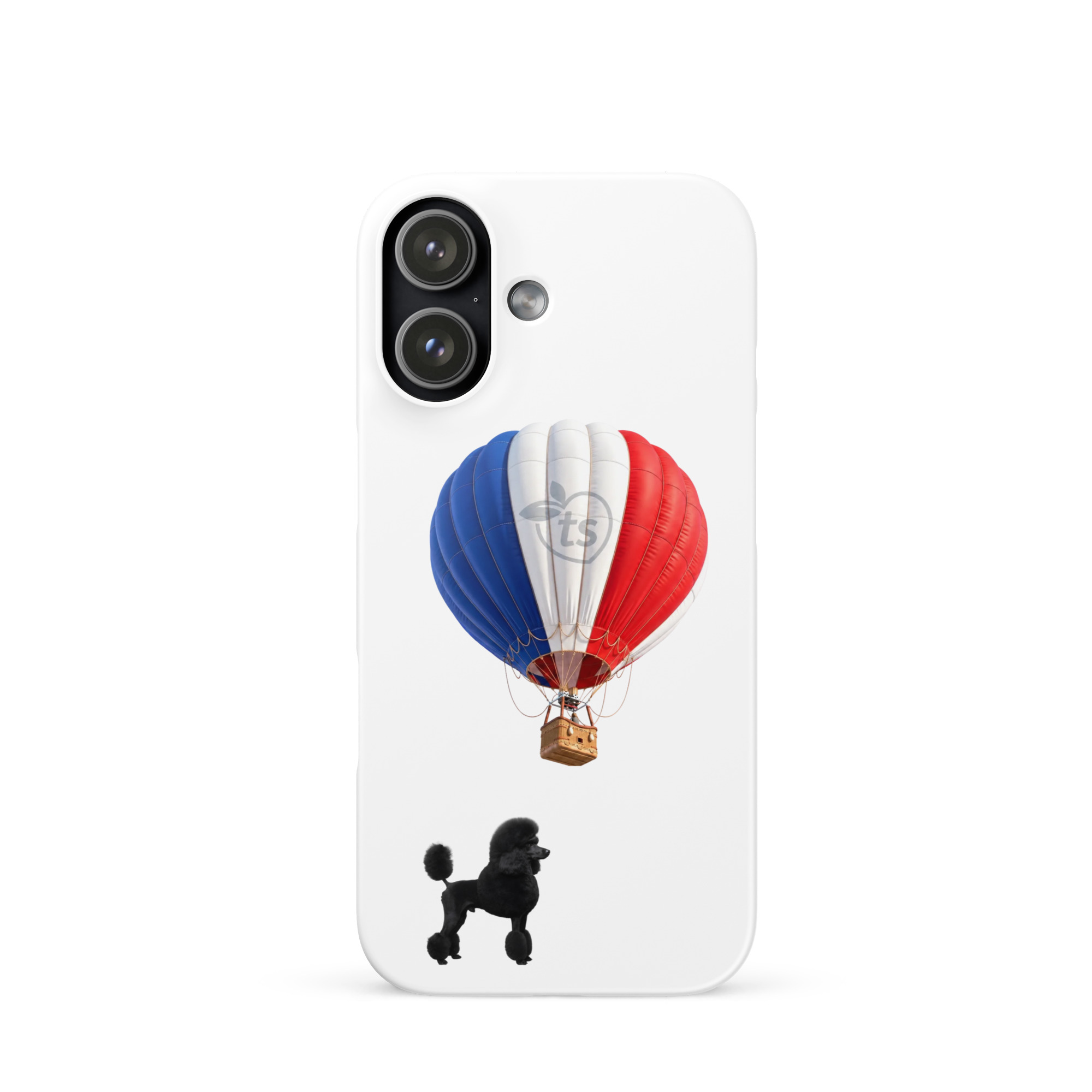 tsgabrielle® • Paris - Le Chien • Coque Snap Compatible avec iPhone® • Blanc • Derniers Modèles