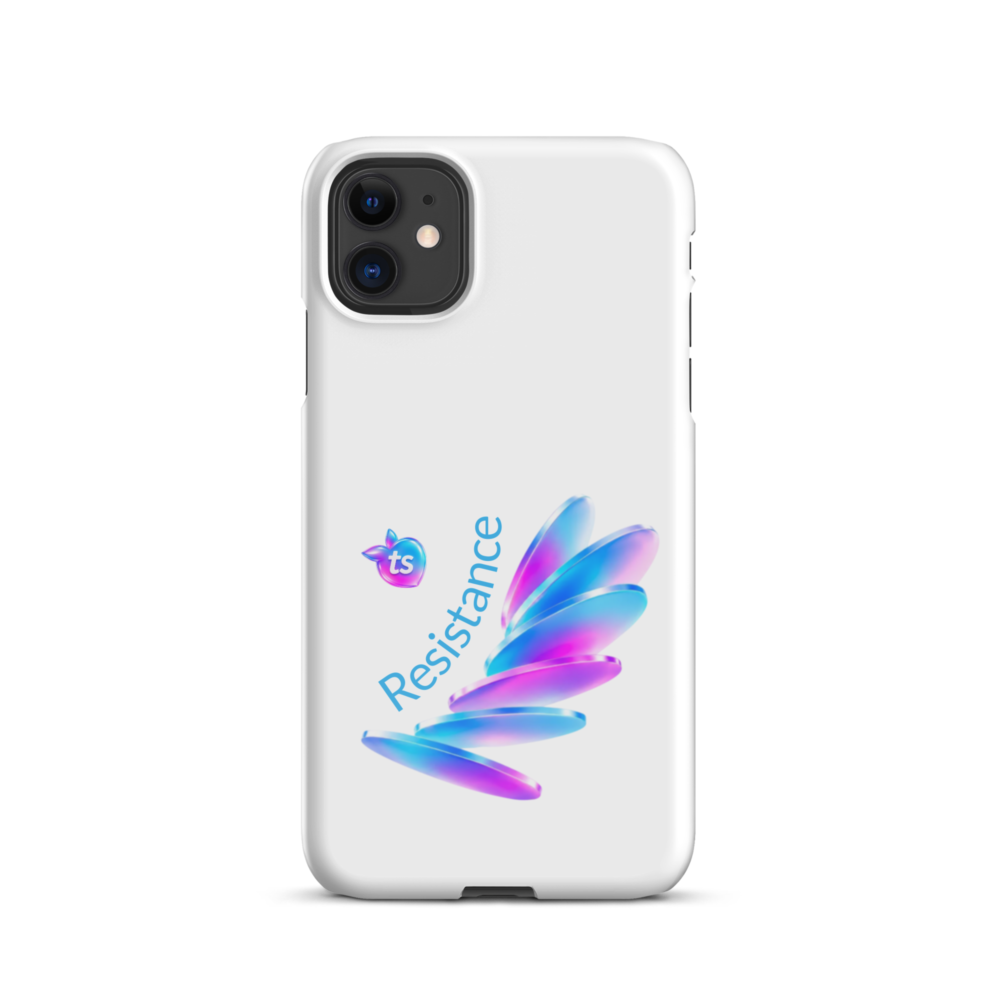 tsgabrielle® • Pride 26 - Resistance • Coque fine compatible avec iPhone® • Blanche • Brillante • Modèles récents