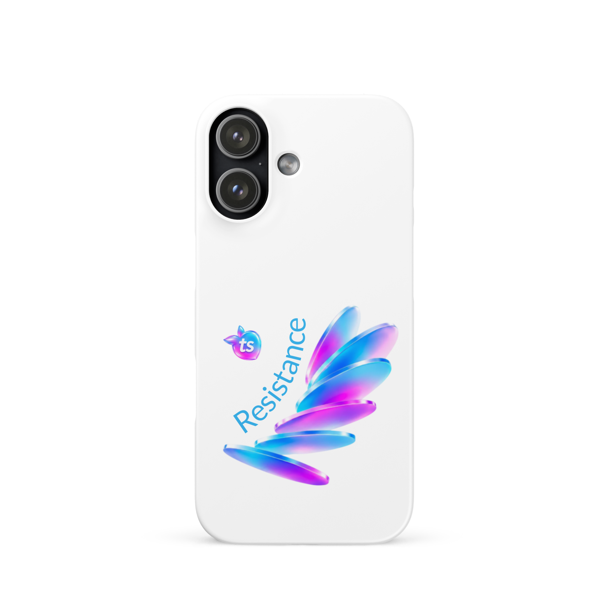 tsgabrielle® • Pride 26 - Resistance • Coque fine compatible avec iPhone® • Blanche • Brillante • Modèles récents
