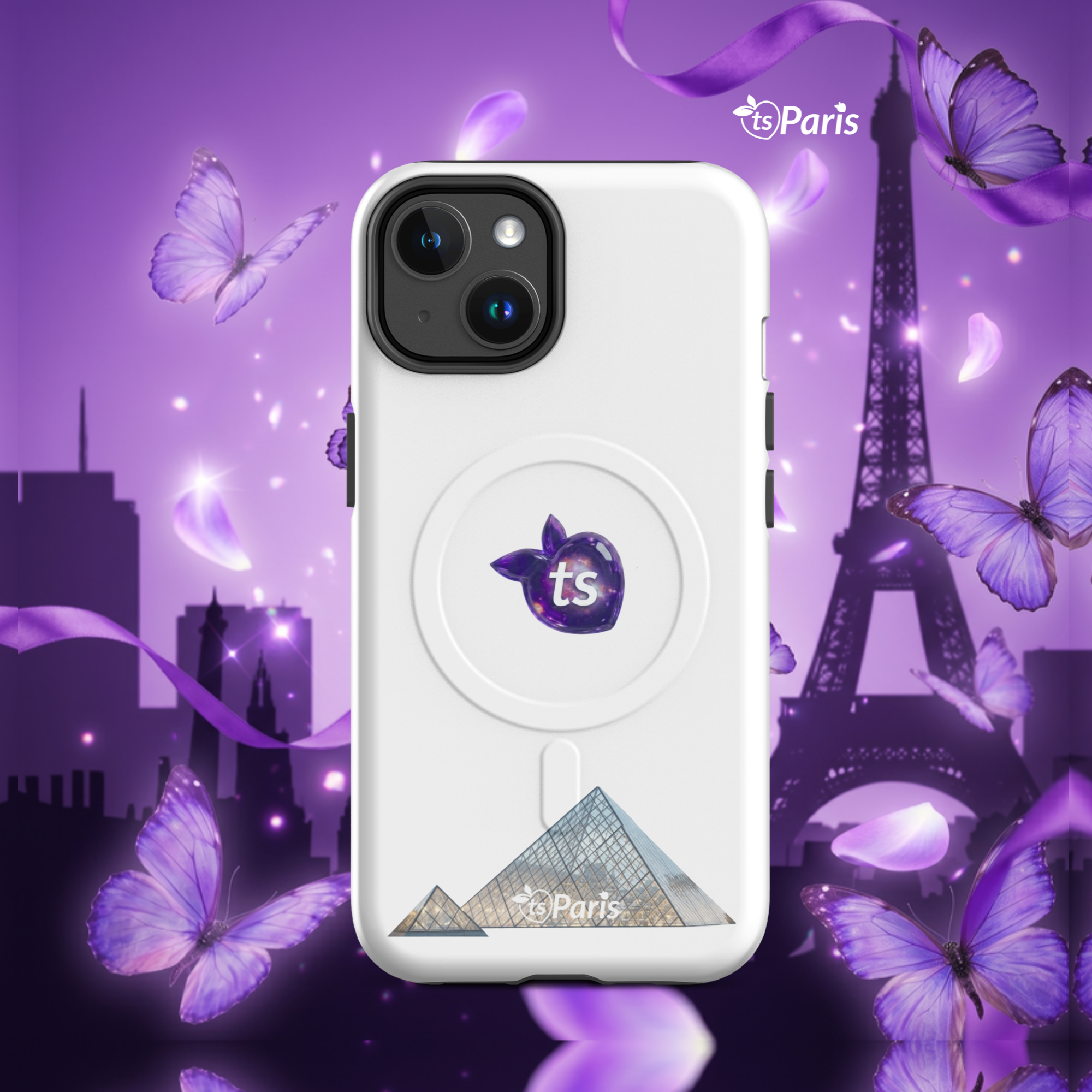 tsgabrielle® • Parijs - De Louvre-Piramide • Stevige Hoes • MagSafe® • Compatibel met iPhone® • Nieuwste Modellen - View 4