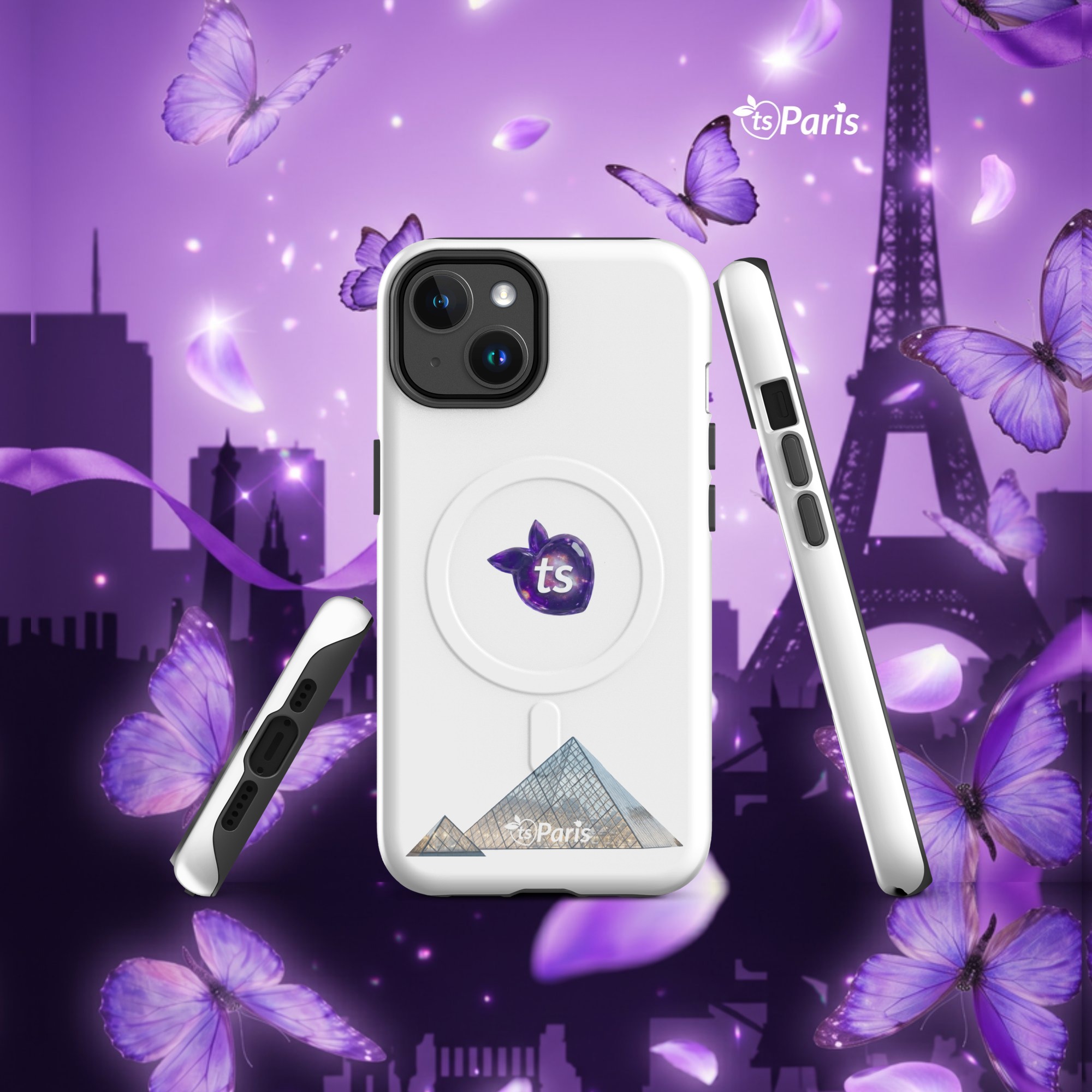 tsgabrielle® • Parijs - De Louvre-Piramide • Stevige Hoes • MagSafe® • Compatibel met iPhone® • Nieuwste Modellen - Glossy - View 5