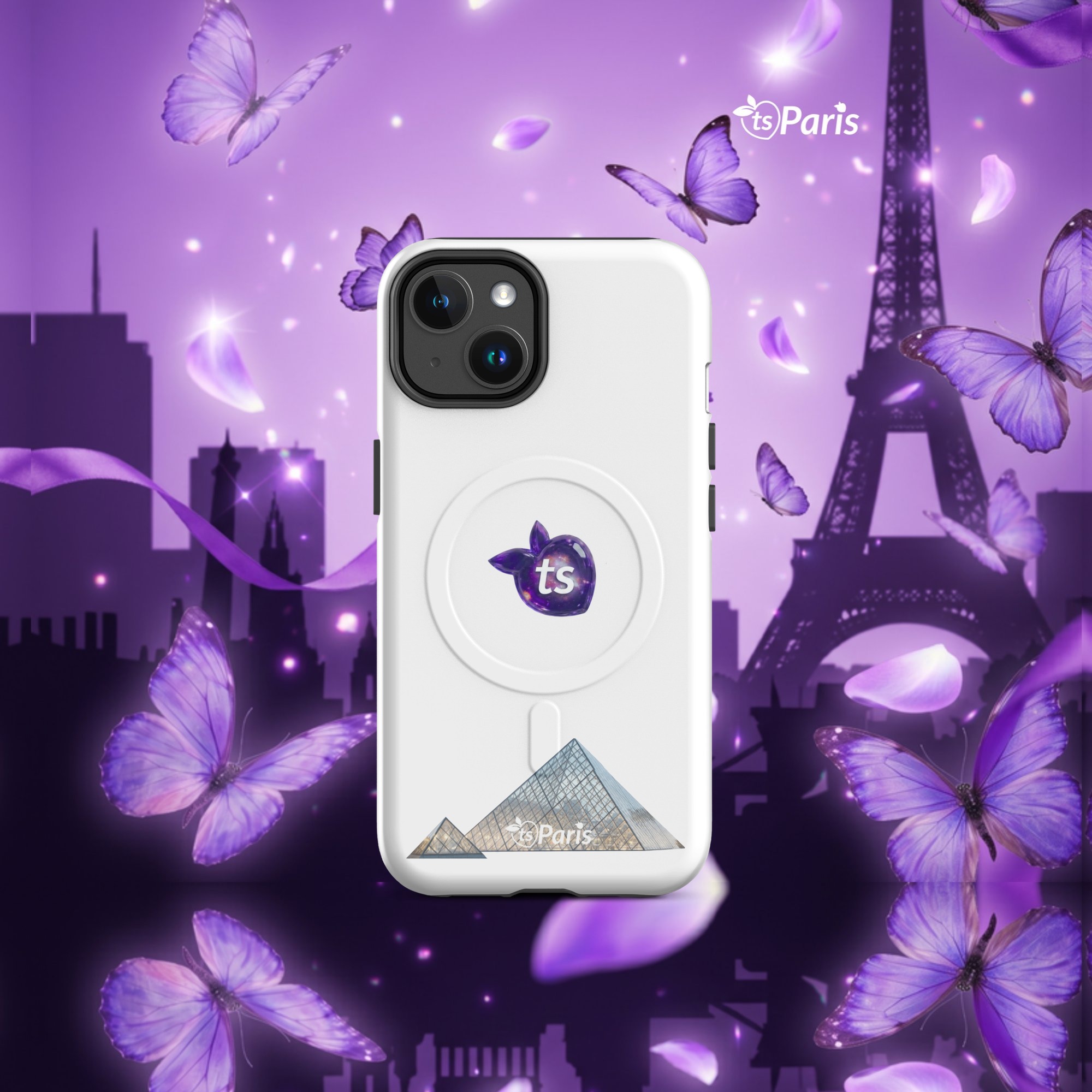 tsgabrielle® • Parijs - De Louvre-Piramide • Stevige Hoes • MagSafe® • Compatibel met iPhone® • Nieuwste Modellen - Glossy - View 6