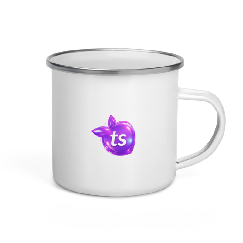 tsgabrielle® • Geëmailleerde mok • Wit • 12 oz