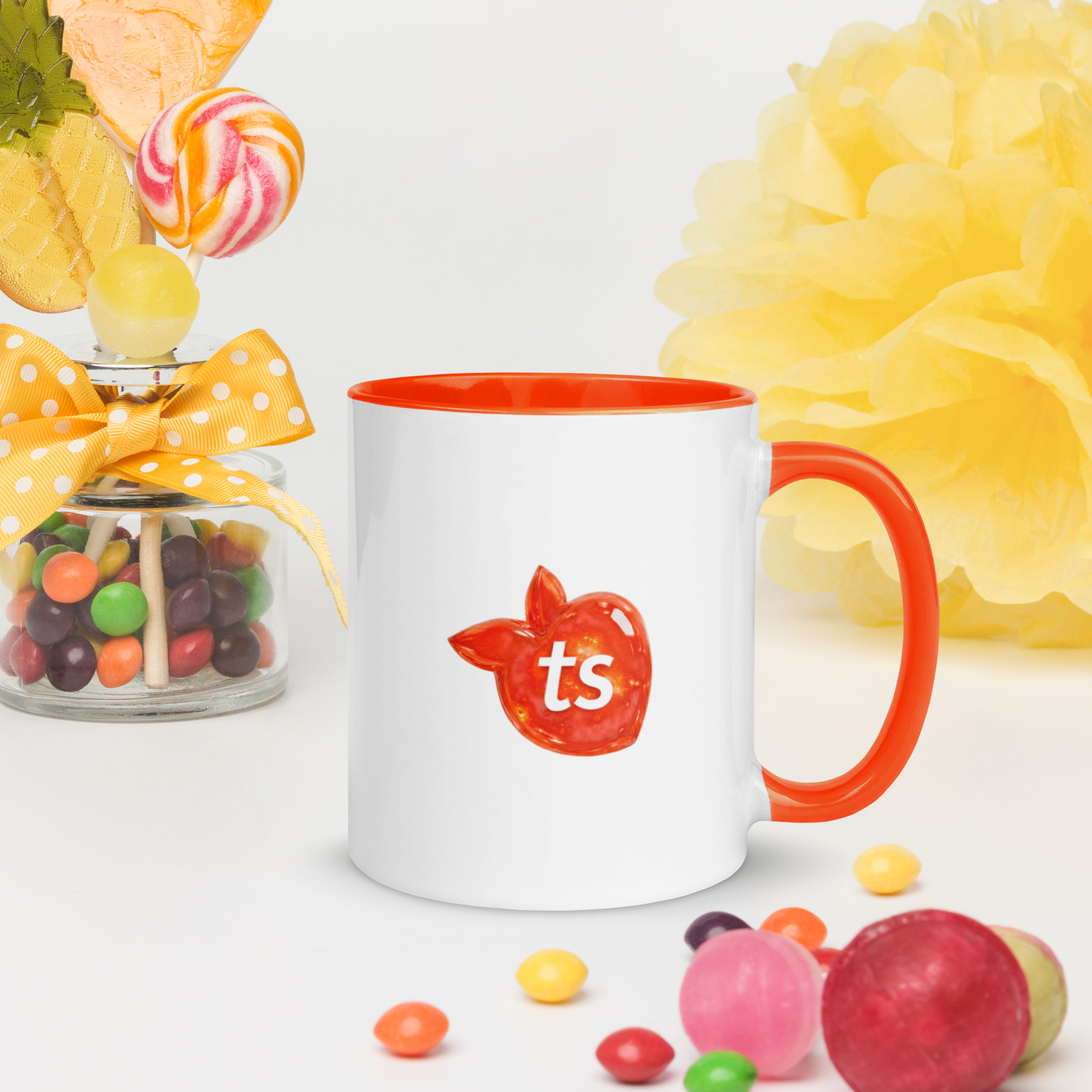 tsgabrielle® • Mug avec intérieur orange • Céramique • 325 ml - View 11