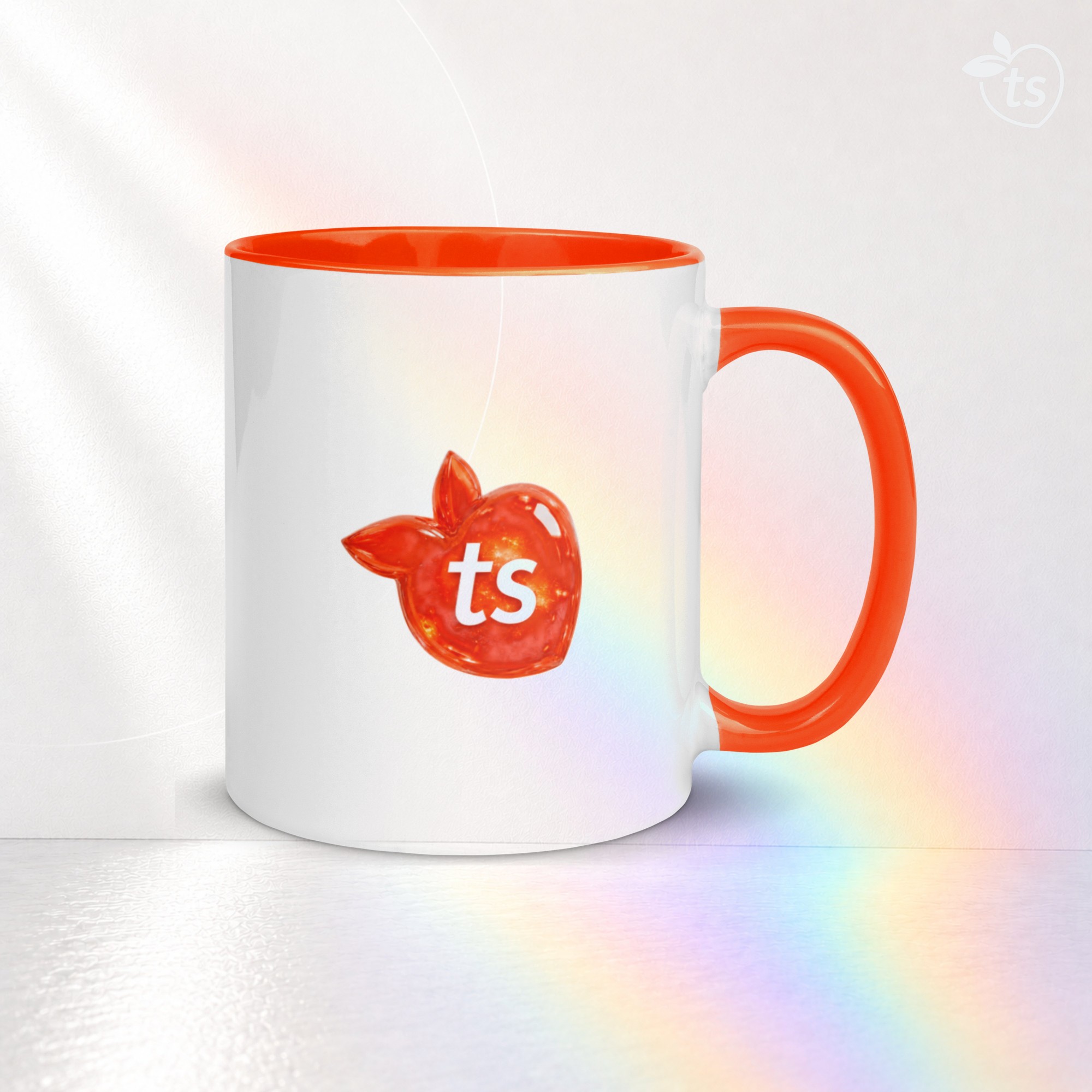 tsgabrielle® • Mug avec intérieur orange • Céramique • 325 ml