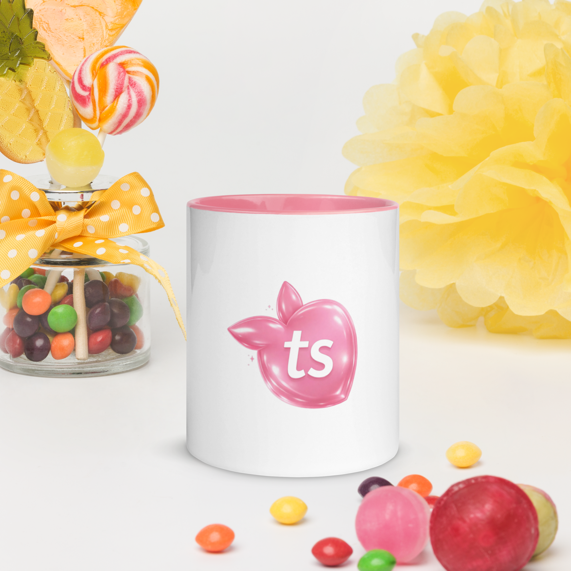 tsgabrielle® • Mug with Color Pink Inside • Ceramic • 11 oz - View 7