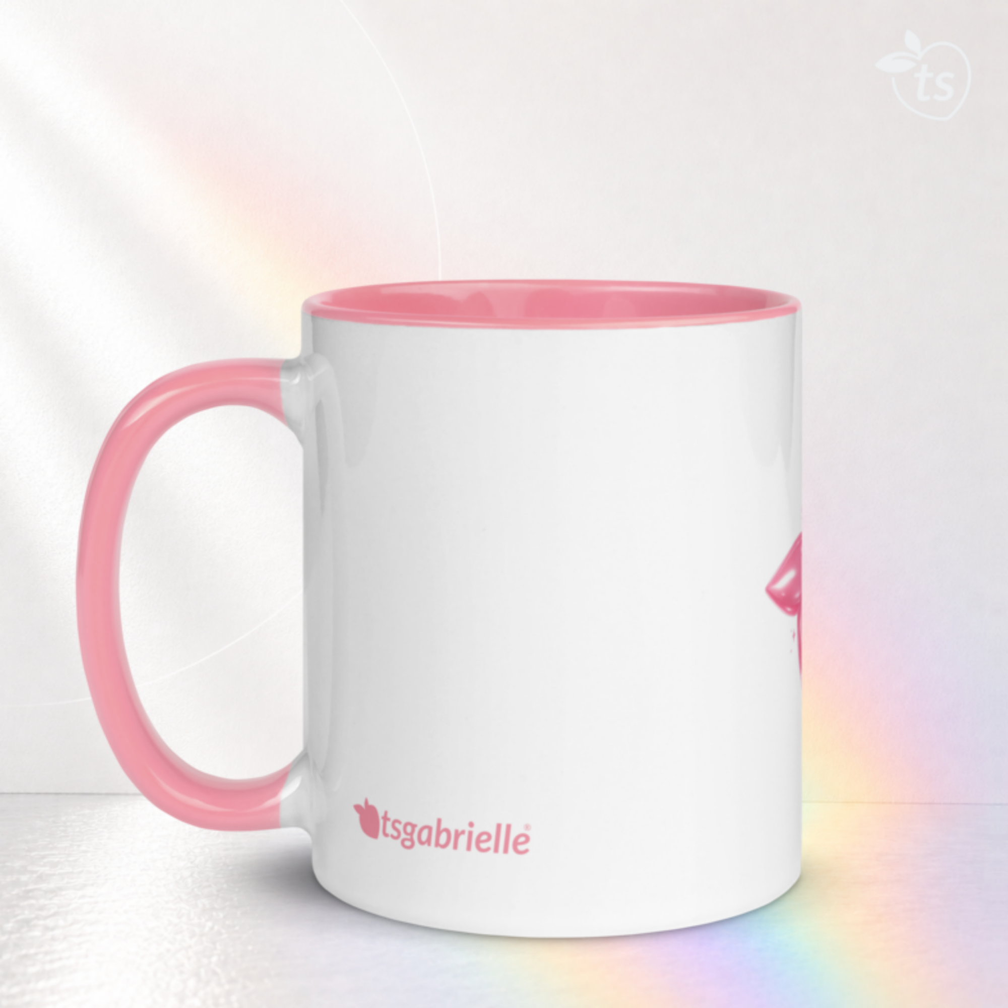 tsgabrielle® • Mug with Color Pink Inside • Ceramic • 11 oz - View 11